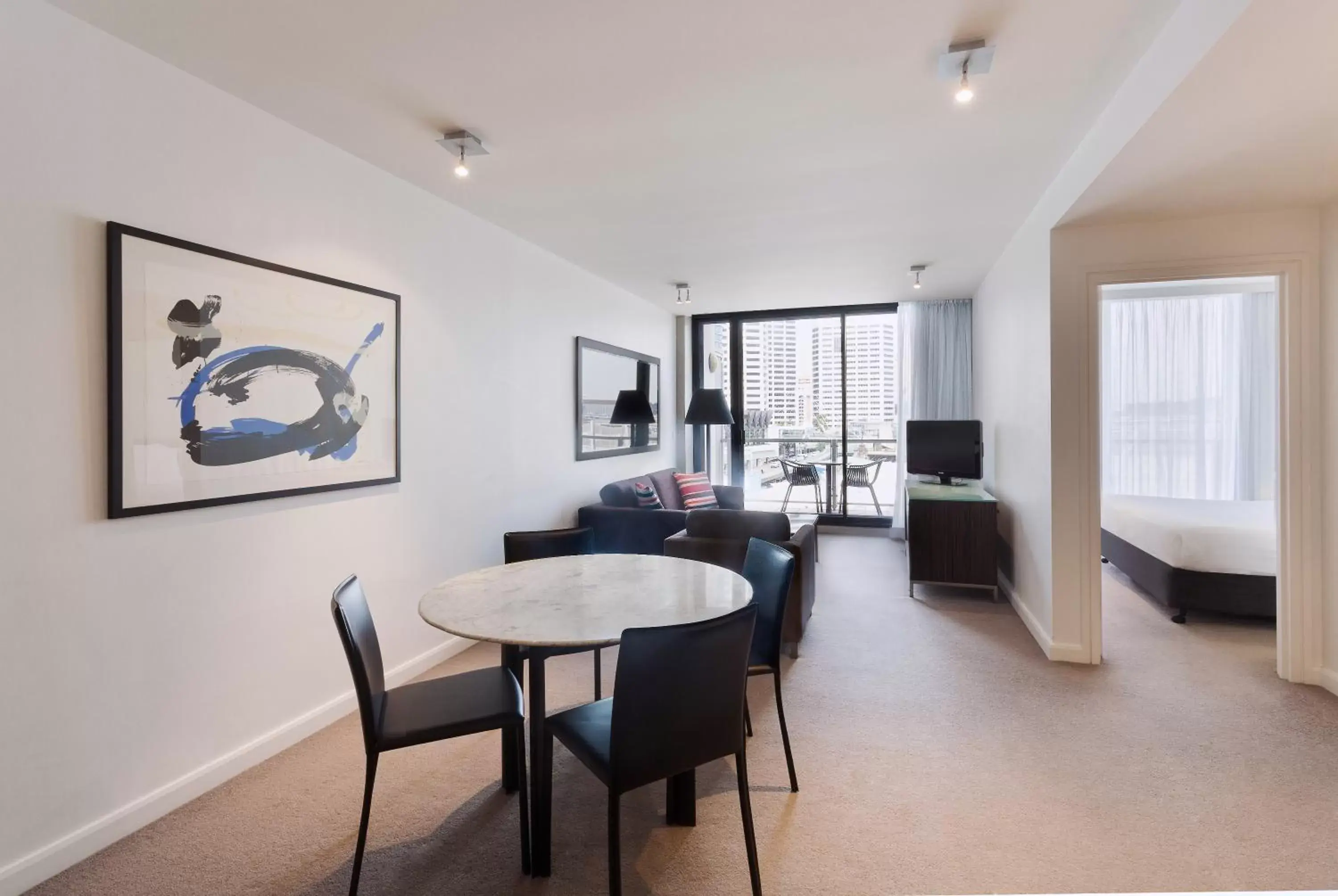 Living room, Dining Area in Adina Apartment Hotel Sydney, Darling Harbour