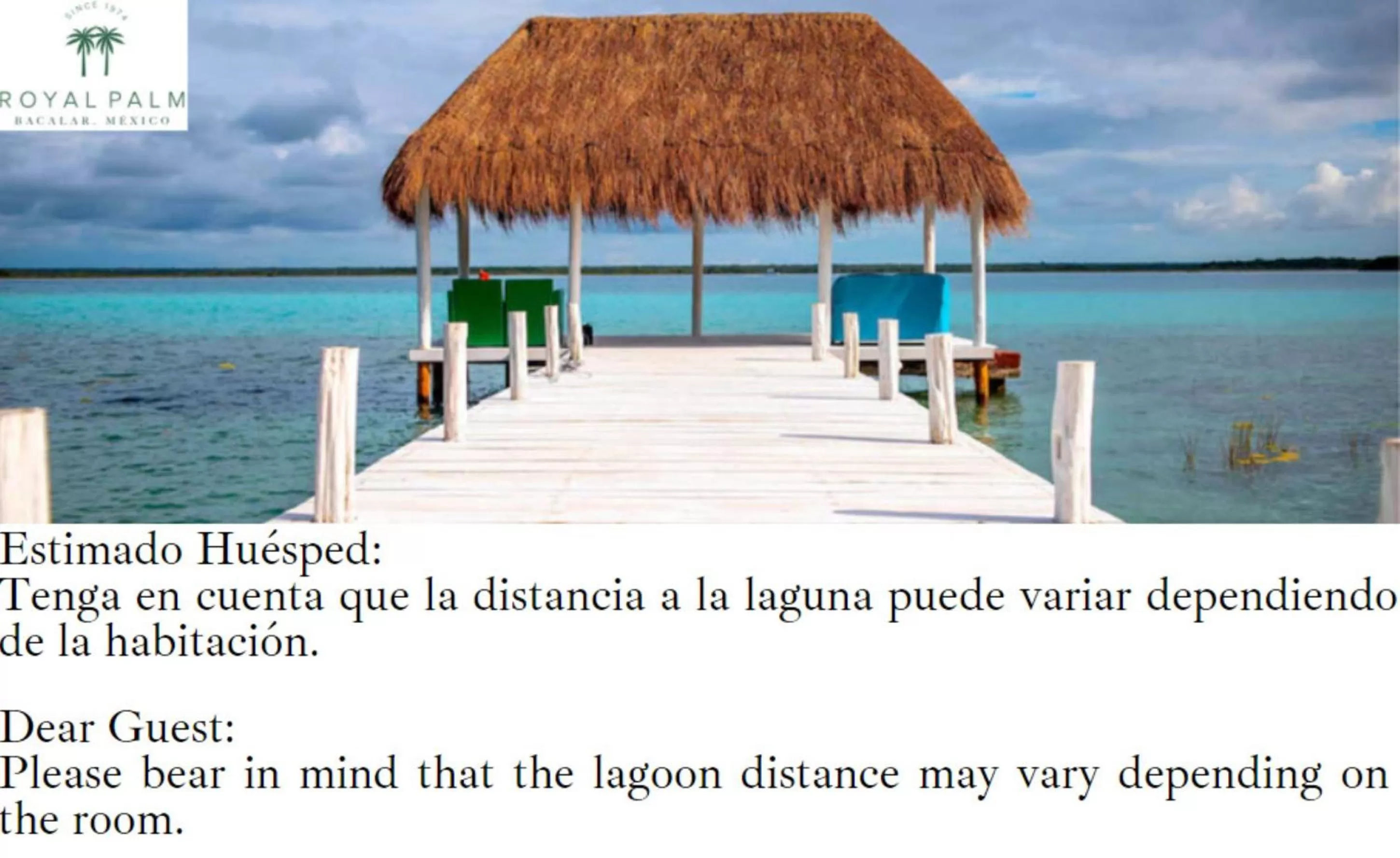 Area and facilities in Royal Palm Bacalar Cabañas & Lagoon Club