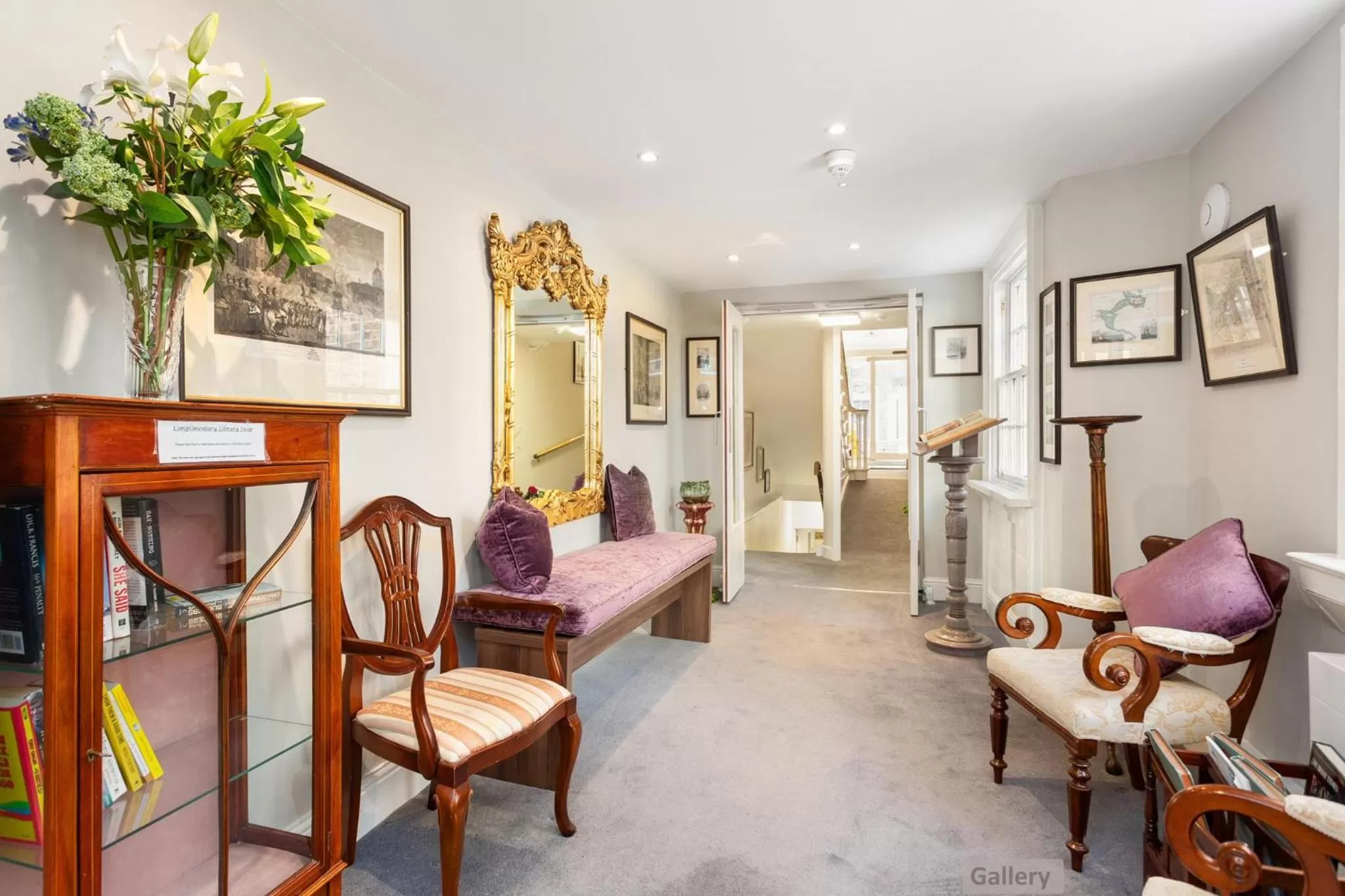 Seating area in Gardiner Lodge