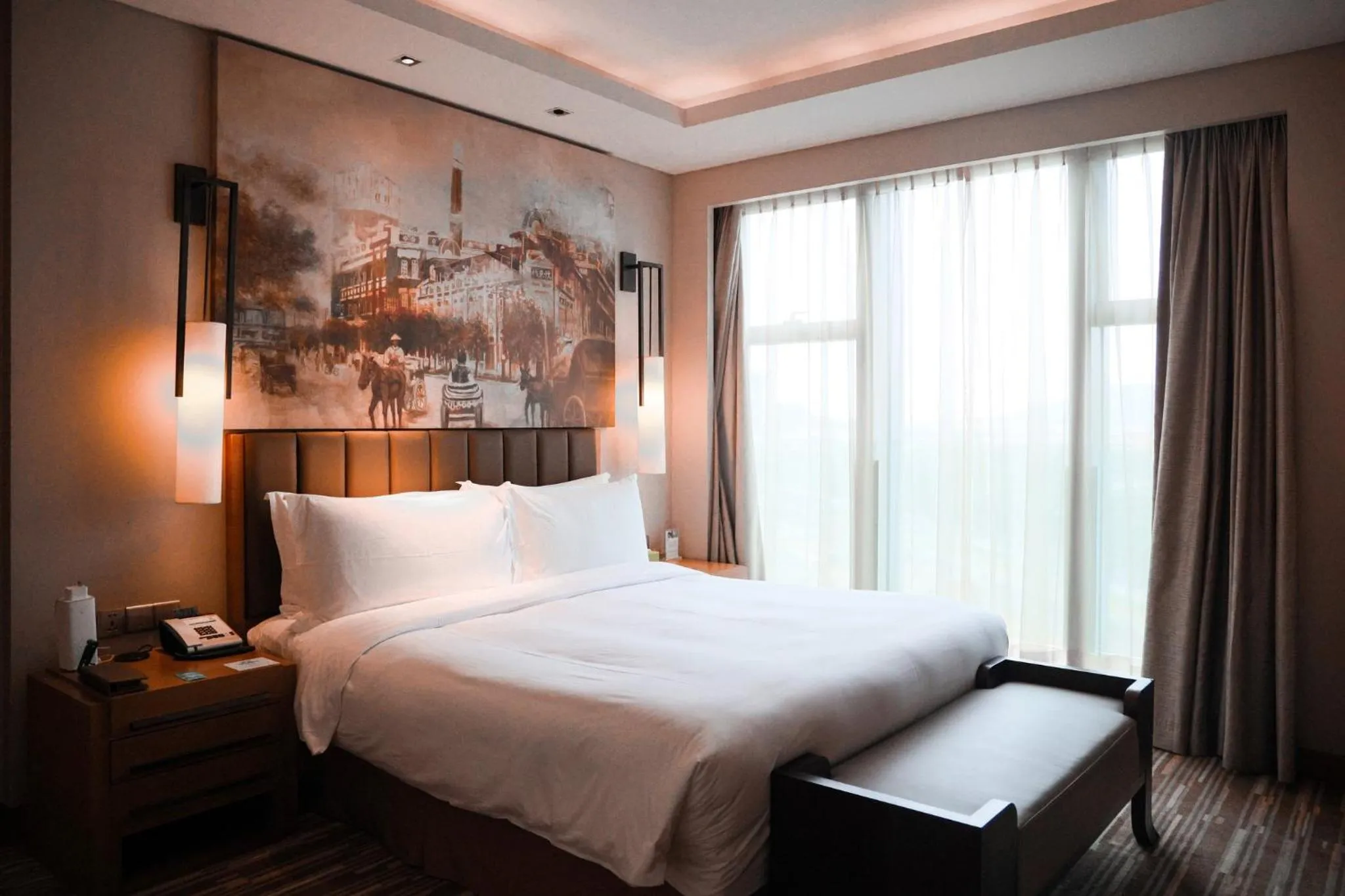 Photo of the whole room in Junluxe Hotel Guangzhou Science City-Free Shuttle Bus Service to Guangzhou Canton Fair