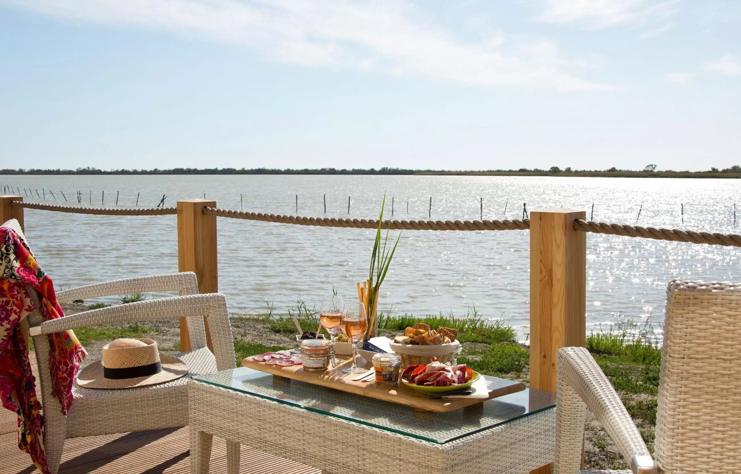 Patio in Lodge Sainte Helene Adult only