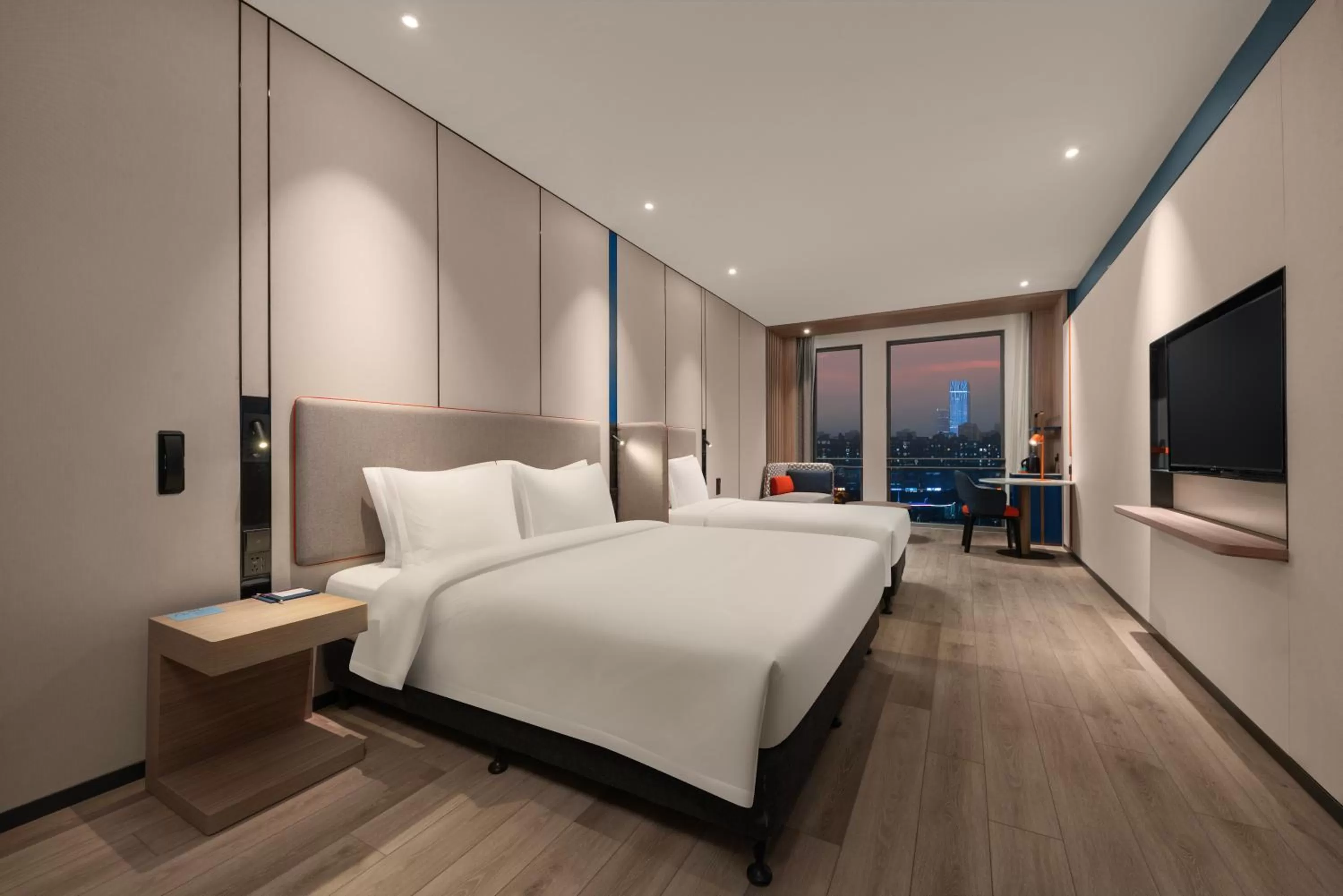 1 King bed and 1 Single bed Standard with Extra Floor Space in Holiday Inn Express Shanghai Pujiang, an IHG Hotel