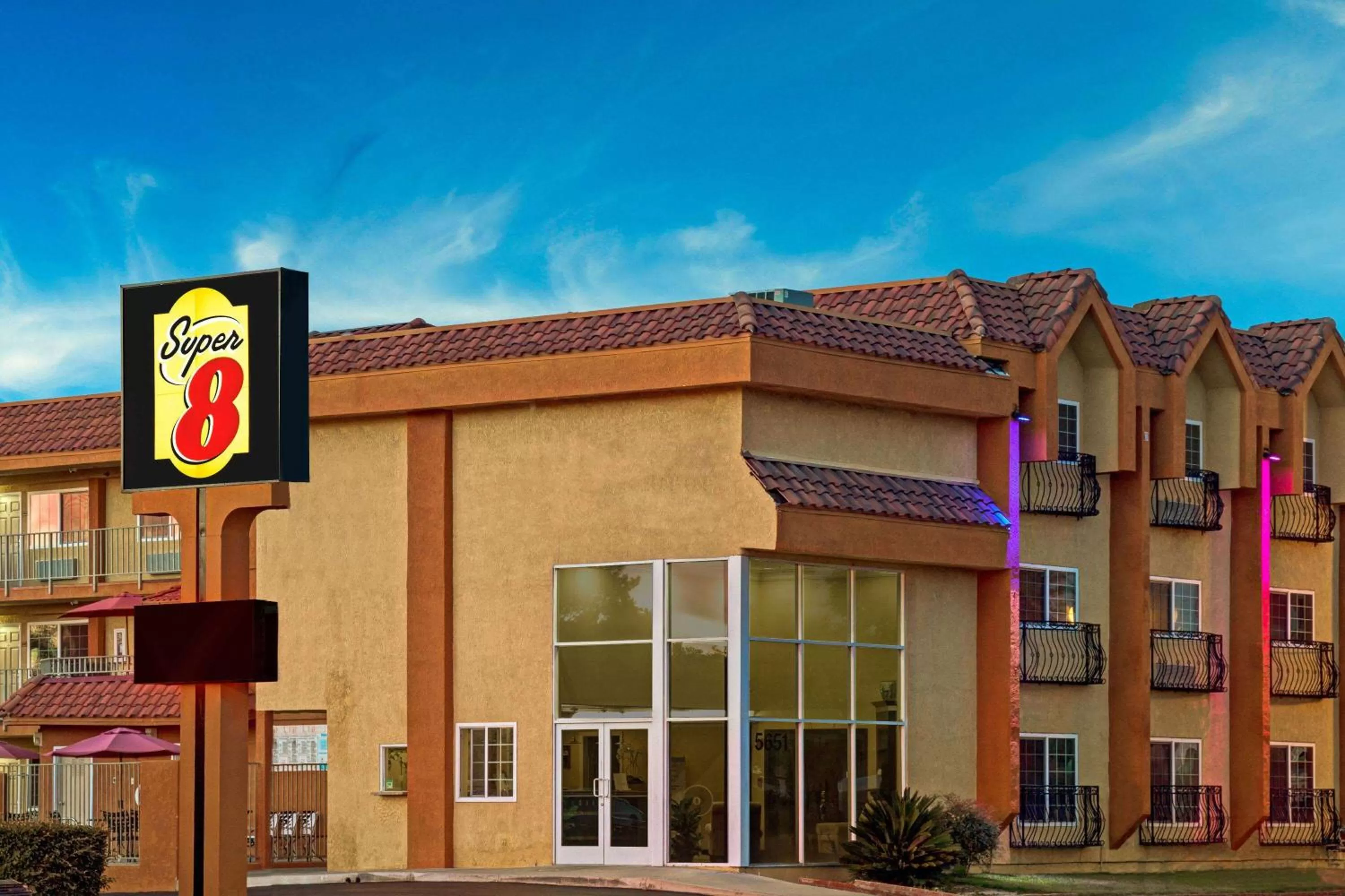Property building in Super 8 by Wyndham Cypress Buena Park Area