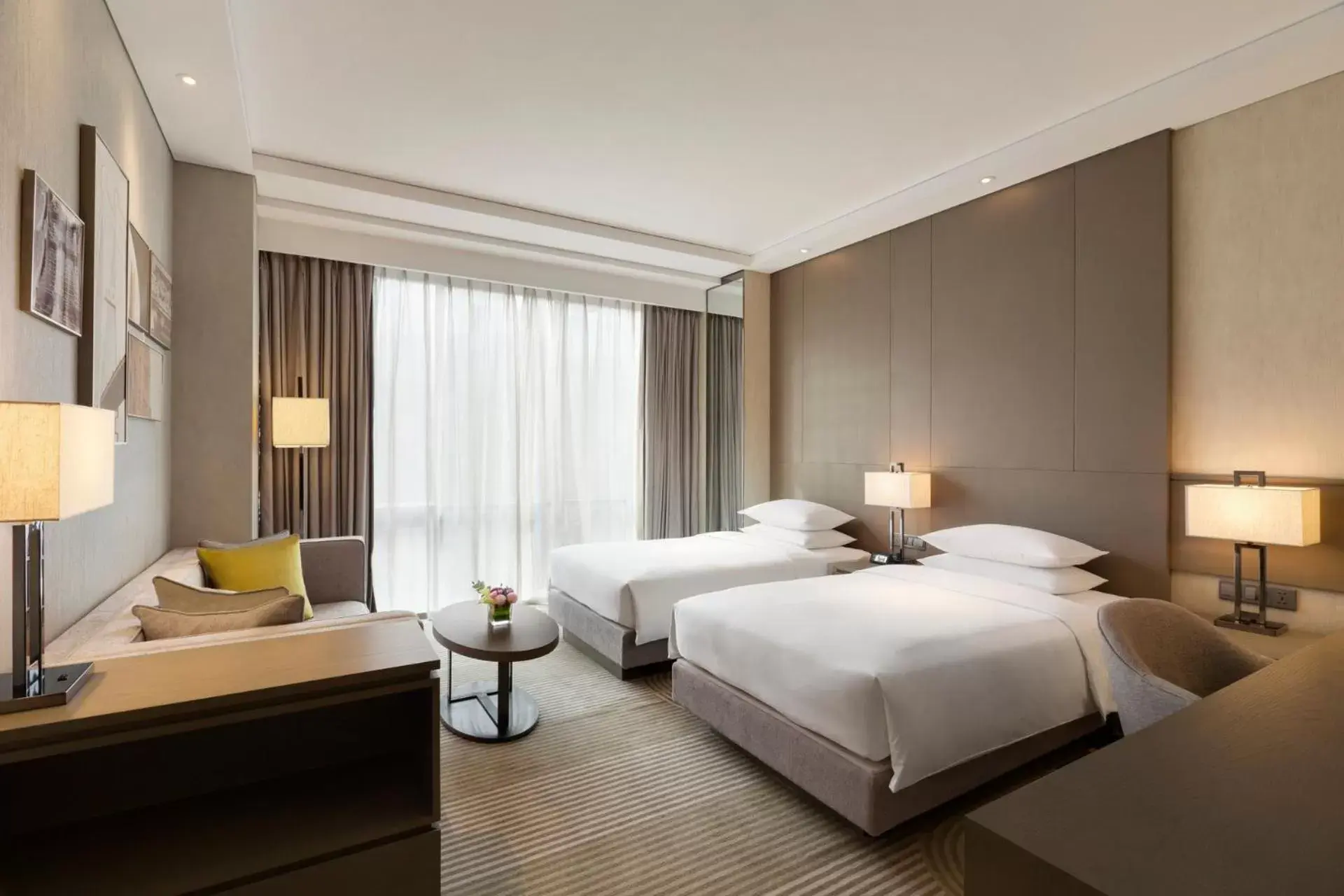 Bed in Hyatt House Shanghai Hongqiao CBD