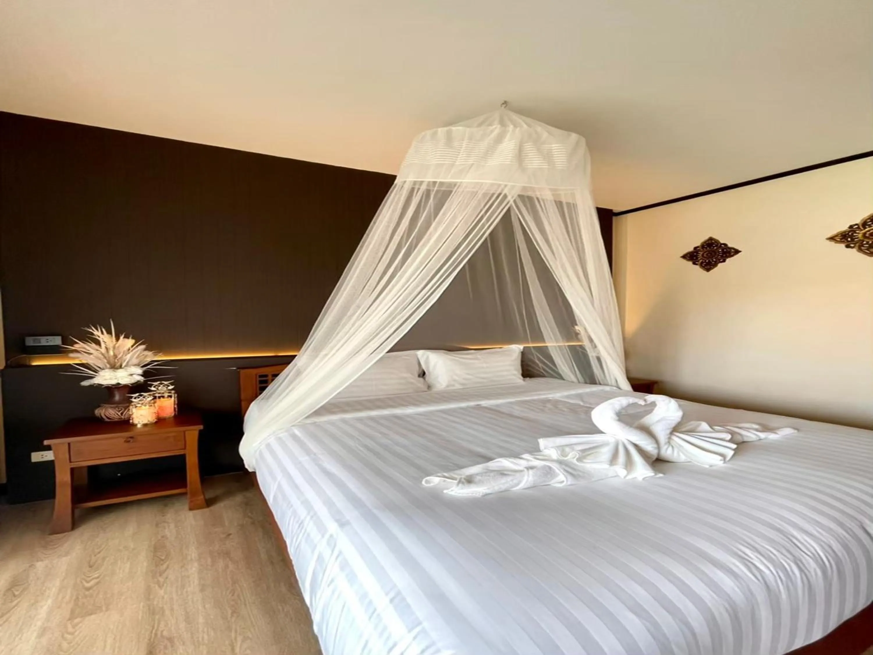 Bed in Na Mantra Resort