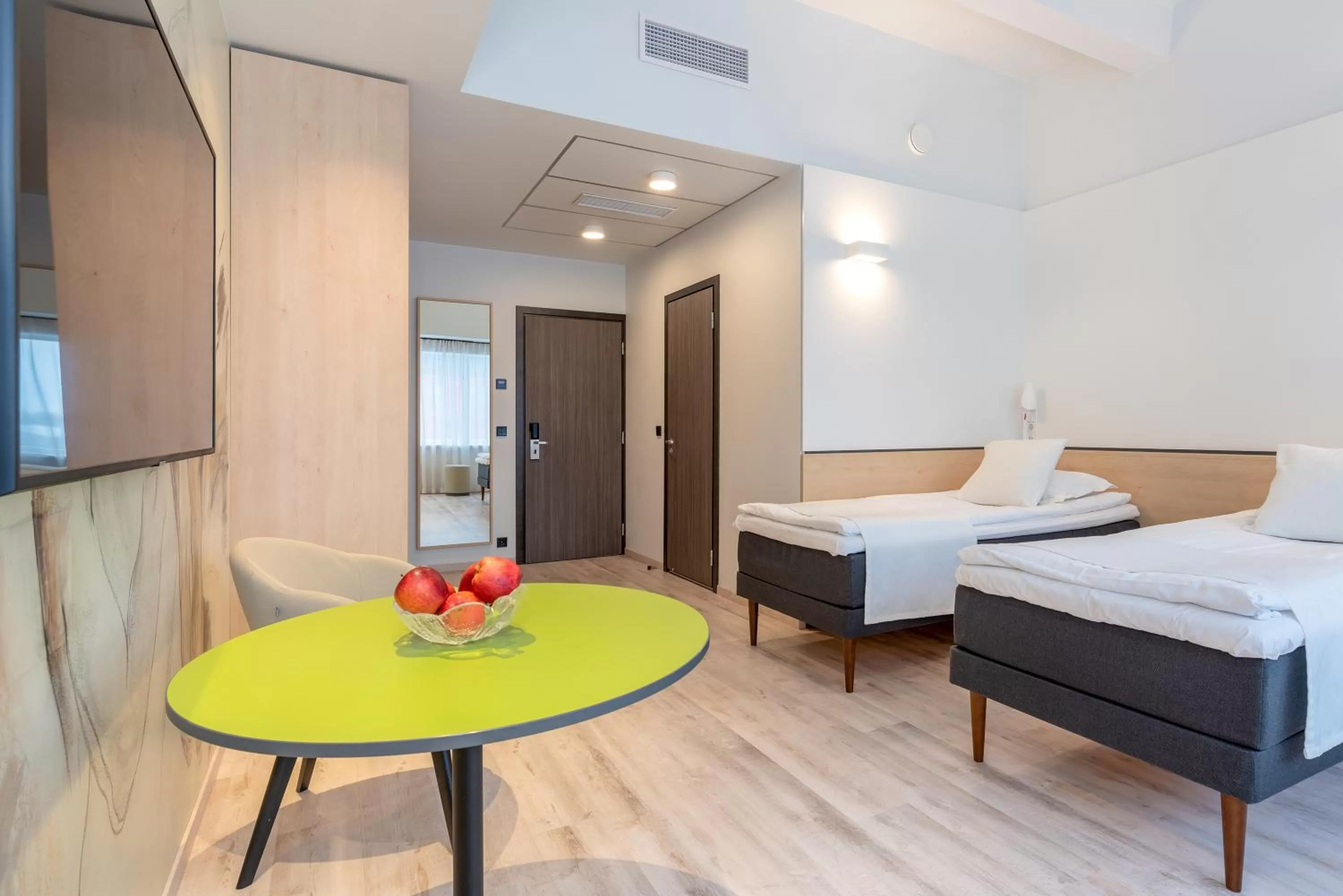 View (from property/room), Bed in Art Hotel Pallas by Tartuhotels