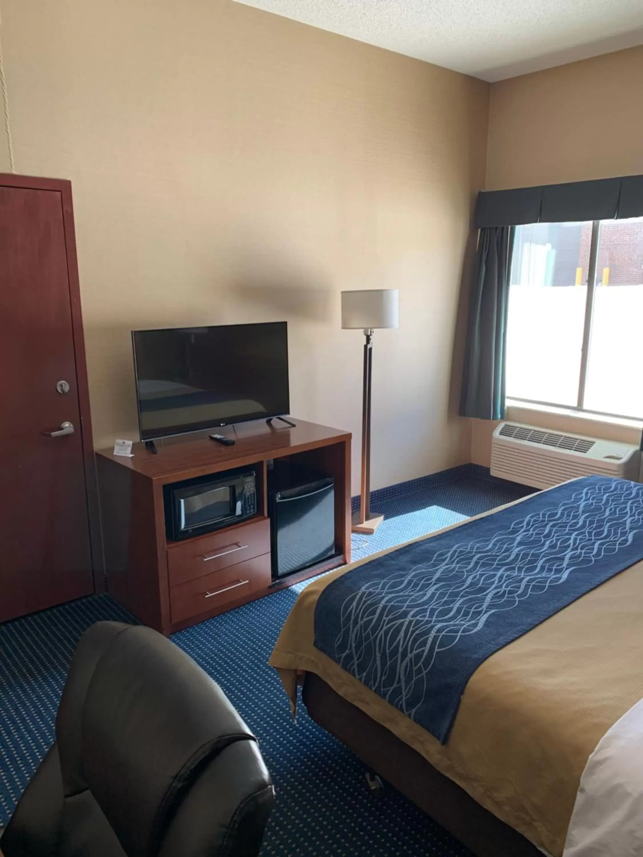 Bed, TV/Entertainment Center in Comfort Inn Crystal Lake - Algonquin