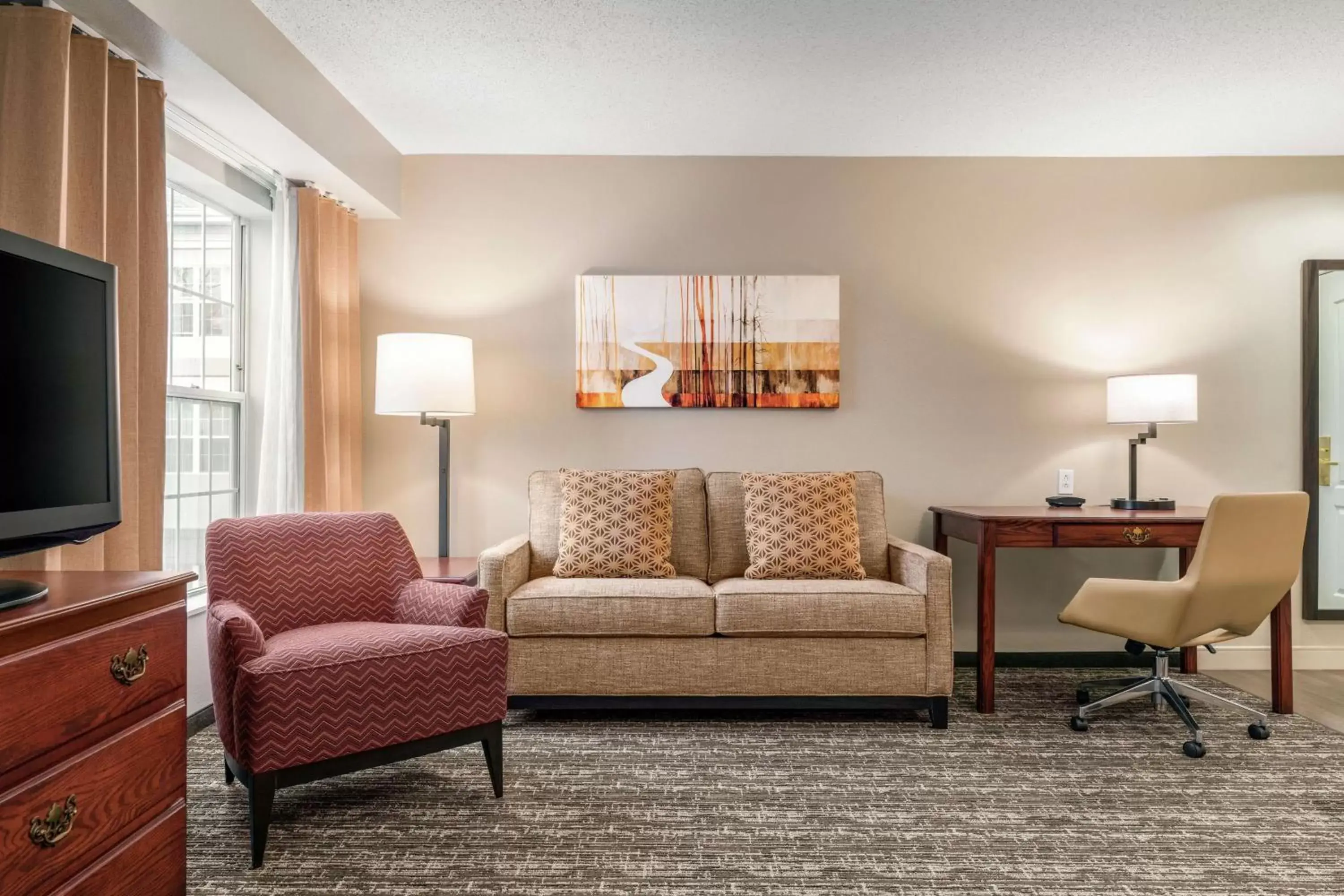 Bedroom, Seating Area in Homewood Suites by Hilton Providence-Warwick