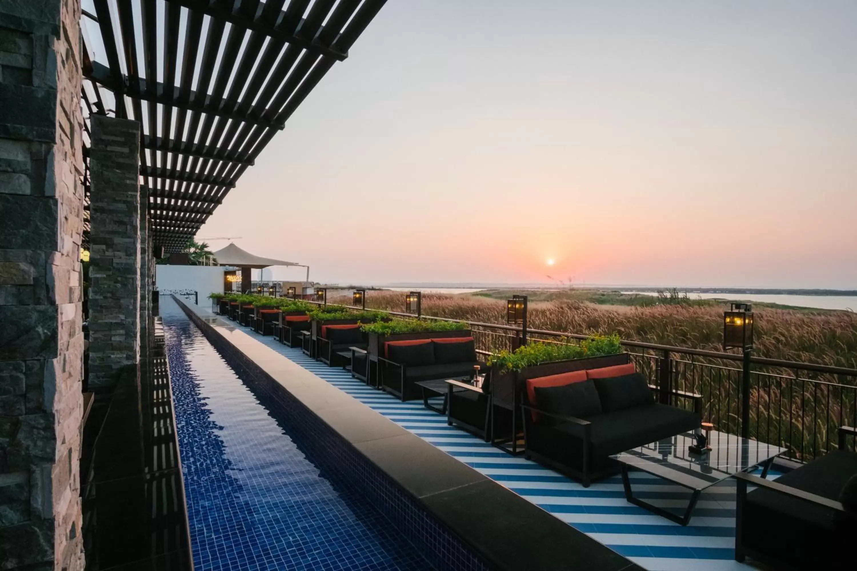 Balcony/Terrace, Swimming Pool in Radisson Blu Hotel, Abu Dhabi Yas Island