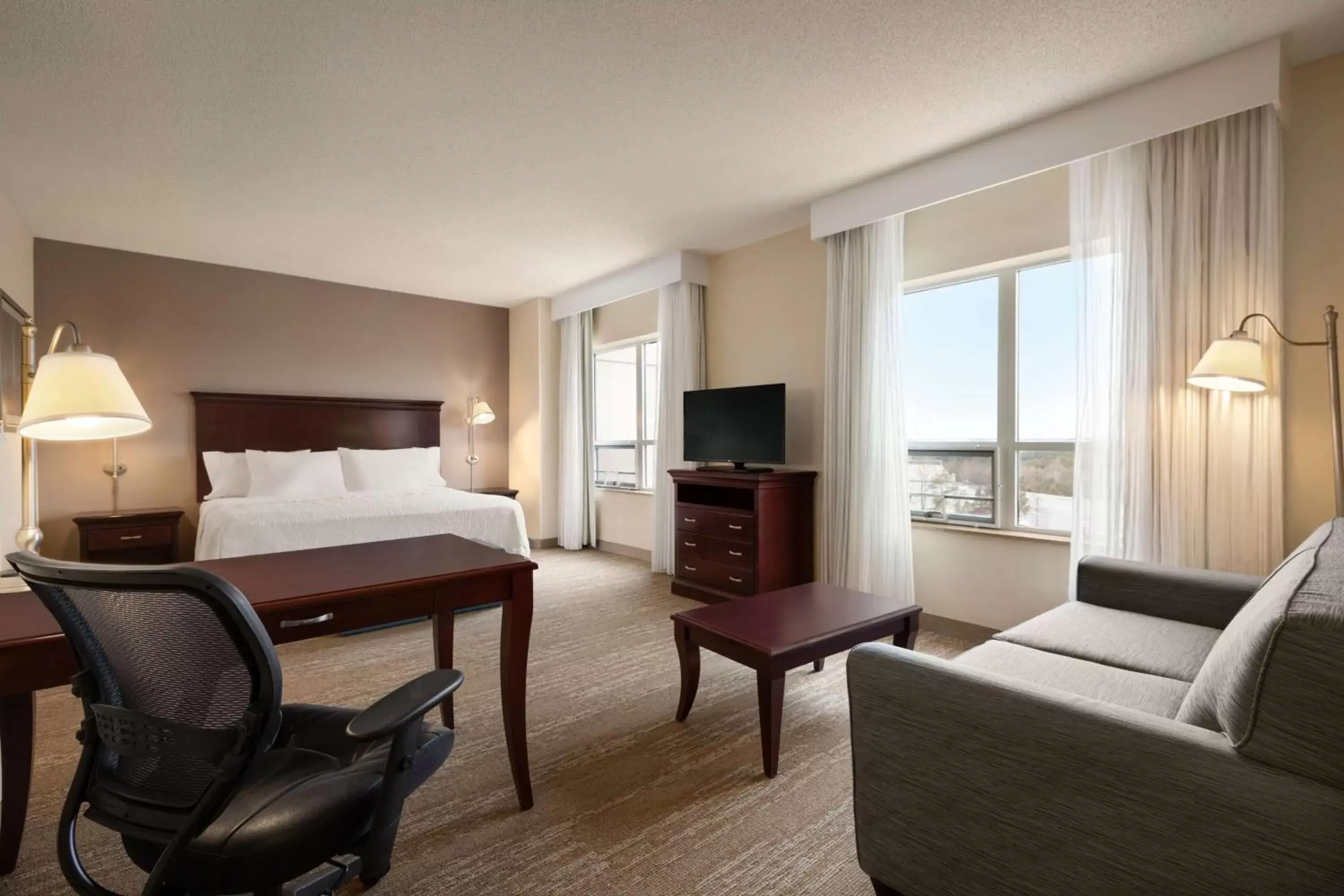 Bedroom, Seating Area in Hampton Inn & Suites Washington-Dulles International Airport