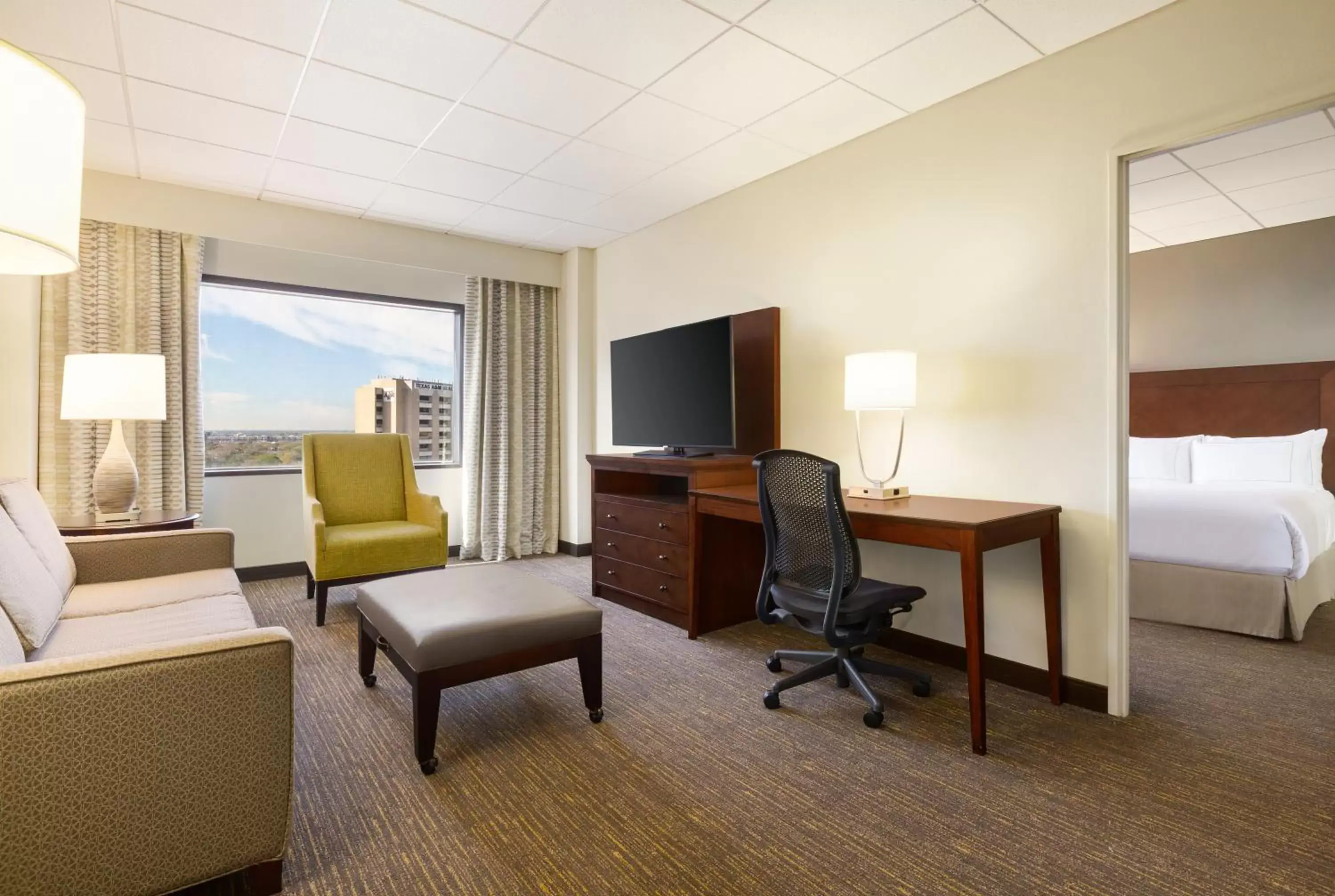 Guests, TV/Entertainment Center in DoubleTree by Hilton Houston Medical Center Hotel & Suites