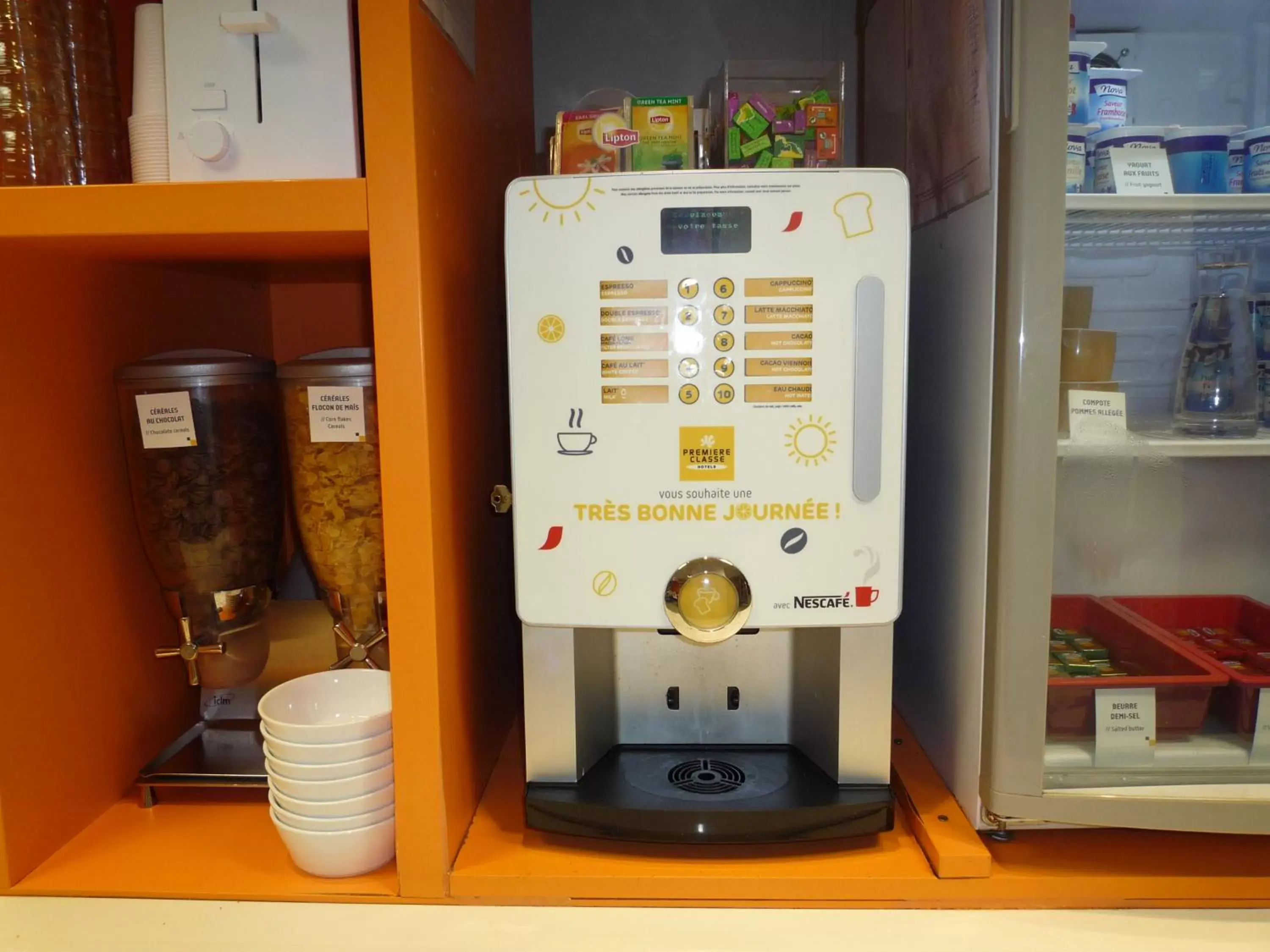 Continental breakfast in Première Classe Valence Sud