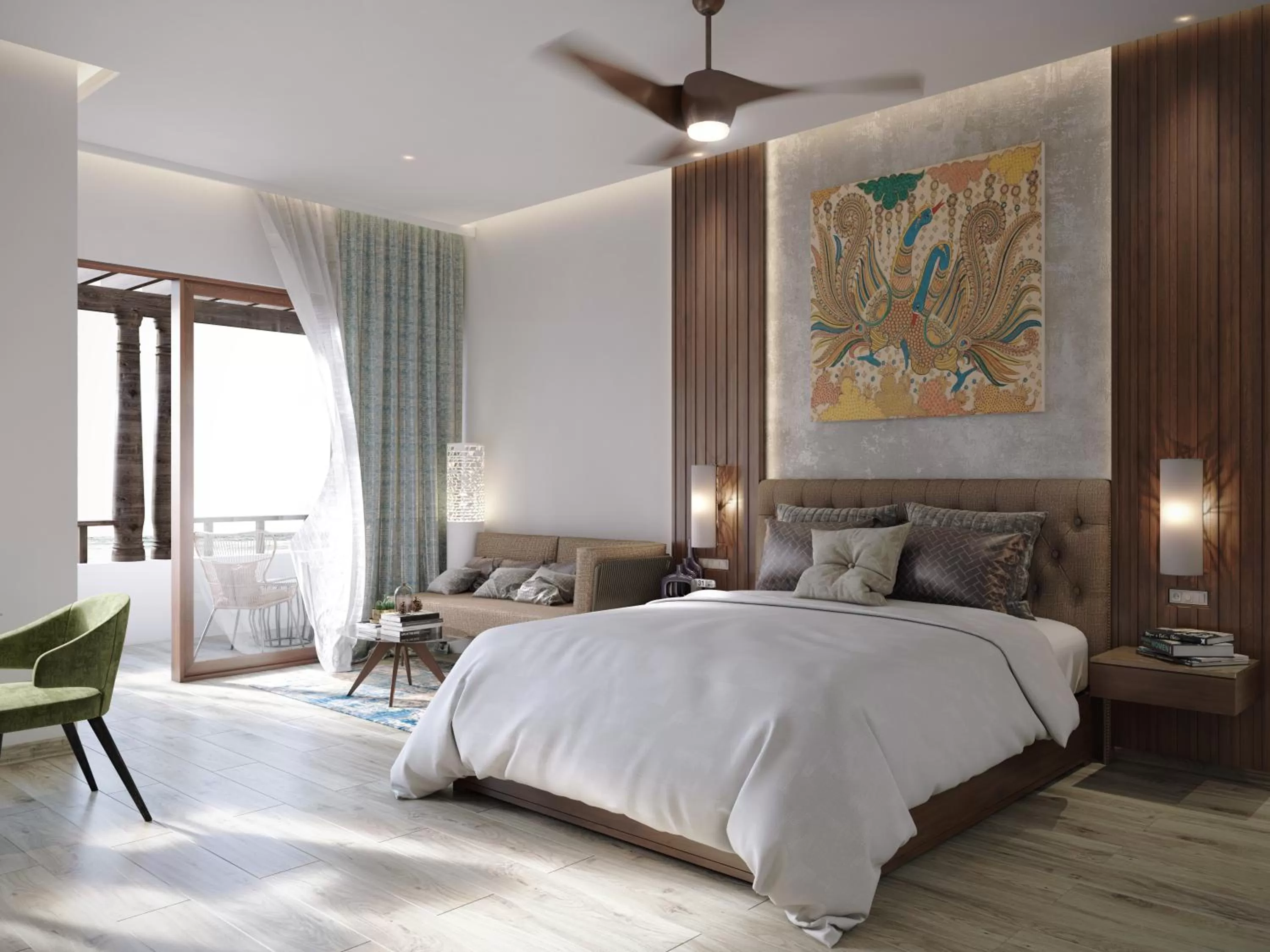 Bed in Radisson Blu Resort Visakhapatnam