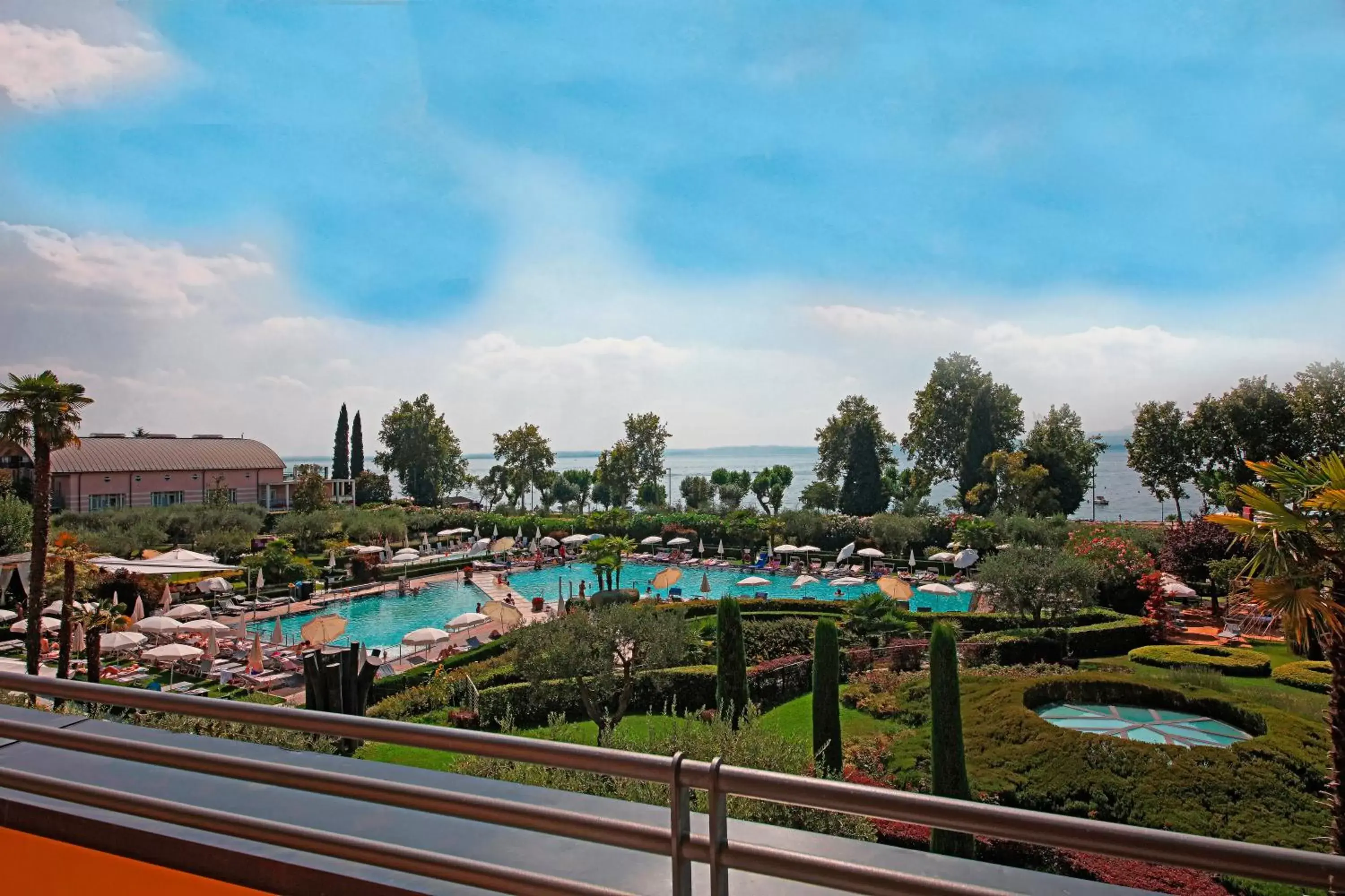 Balcony/Terrace, Pool View in Hotel Caesius Thermae & Spa Resort