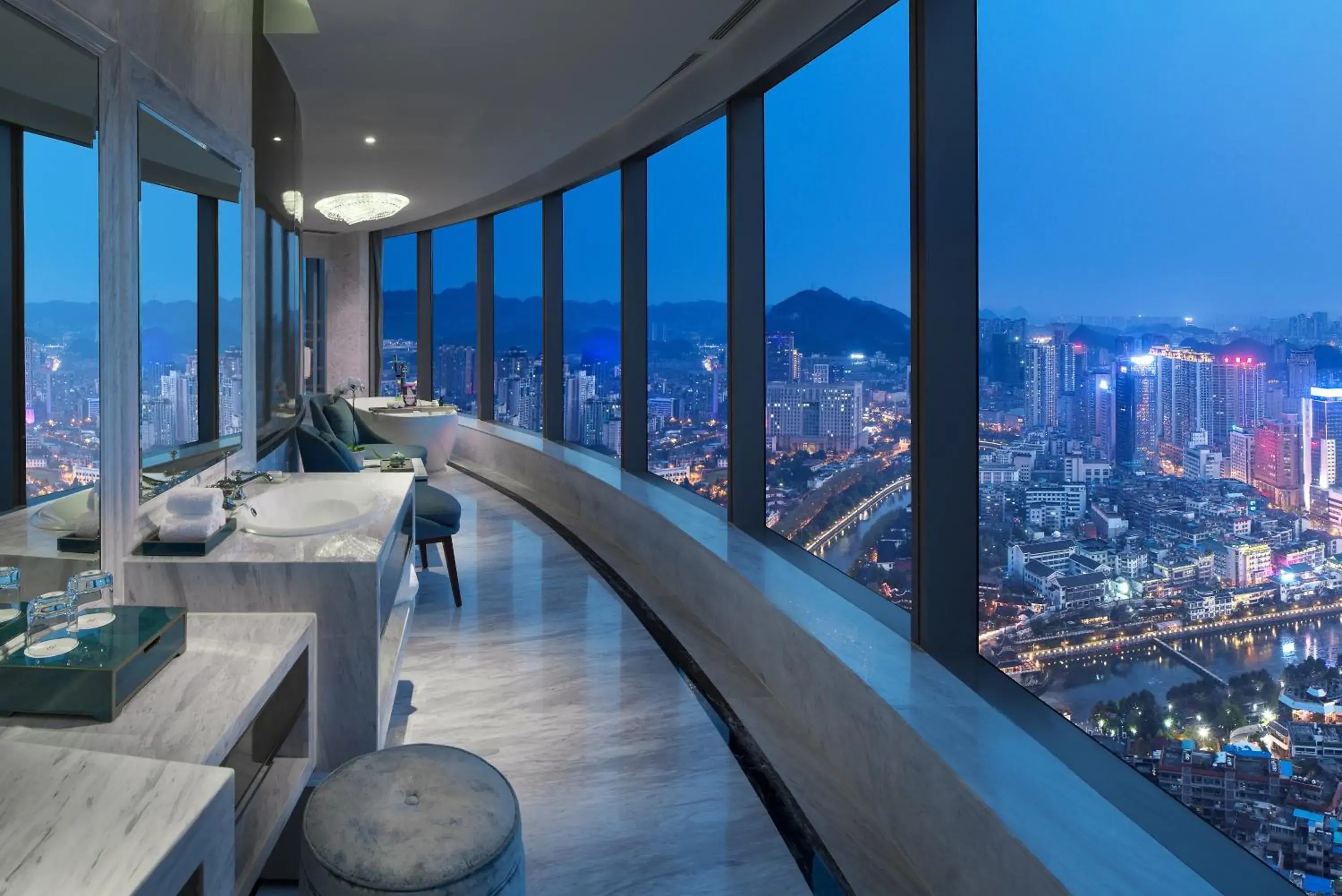 Bathroom, Mountain View in Sofitel Guiyang Hunter