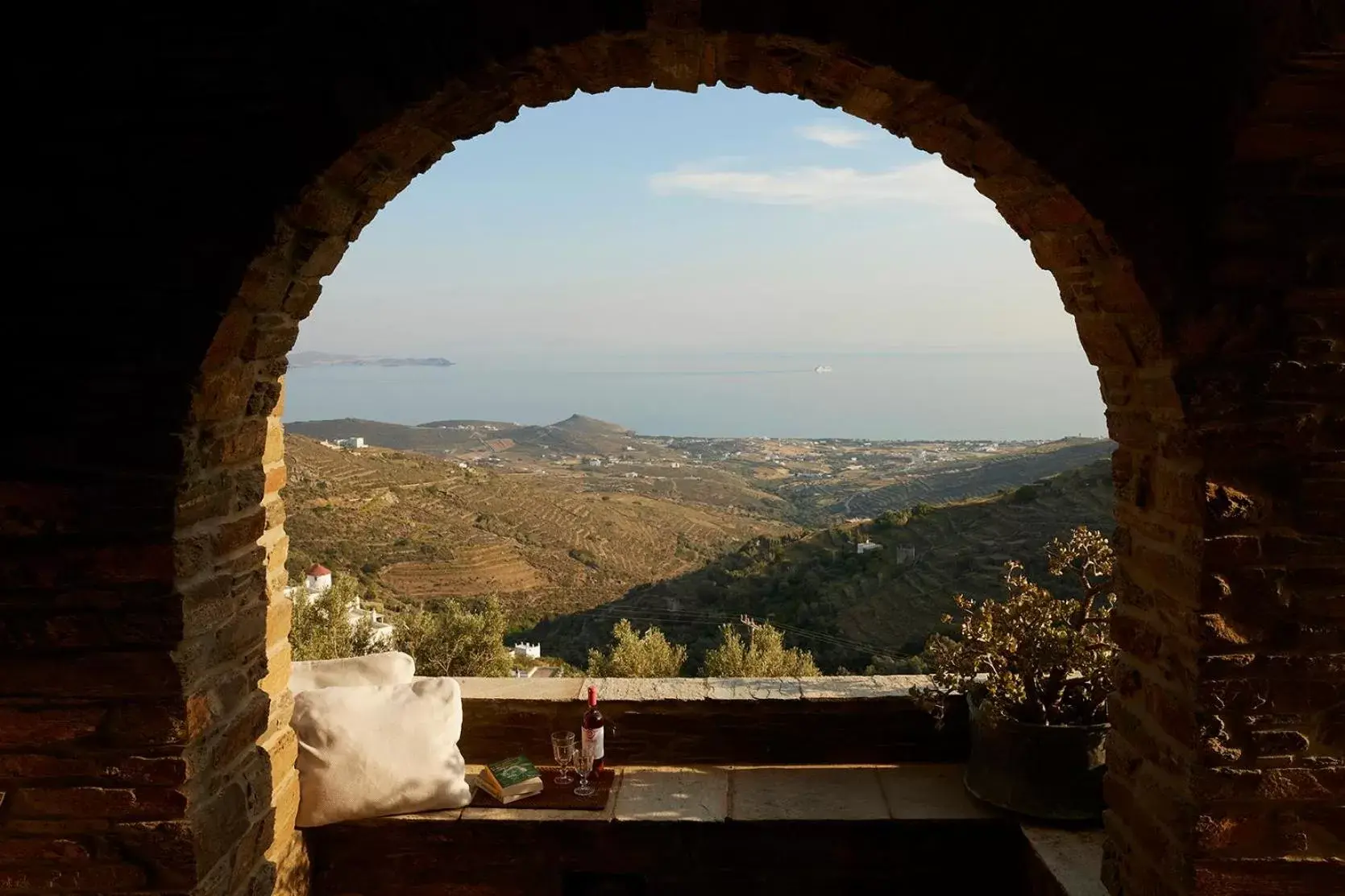 Balcony/Terrace, Mountain View in Aeolis Tinos Suites