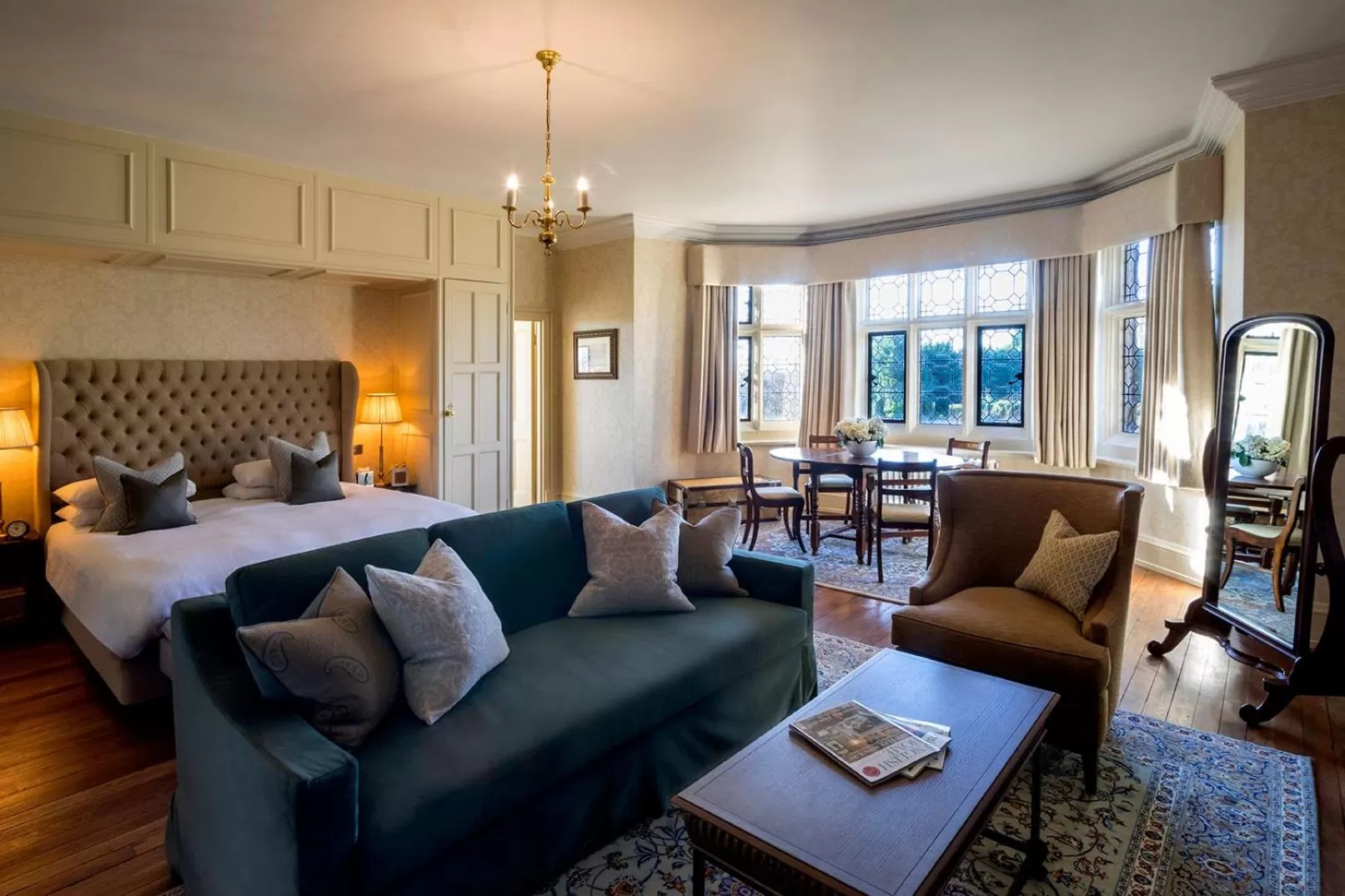 Seating area, Bed in Eastwell Manor, Champneys Hotel & Spa