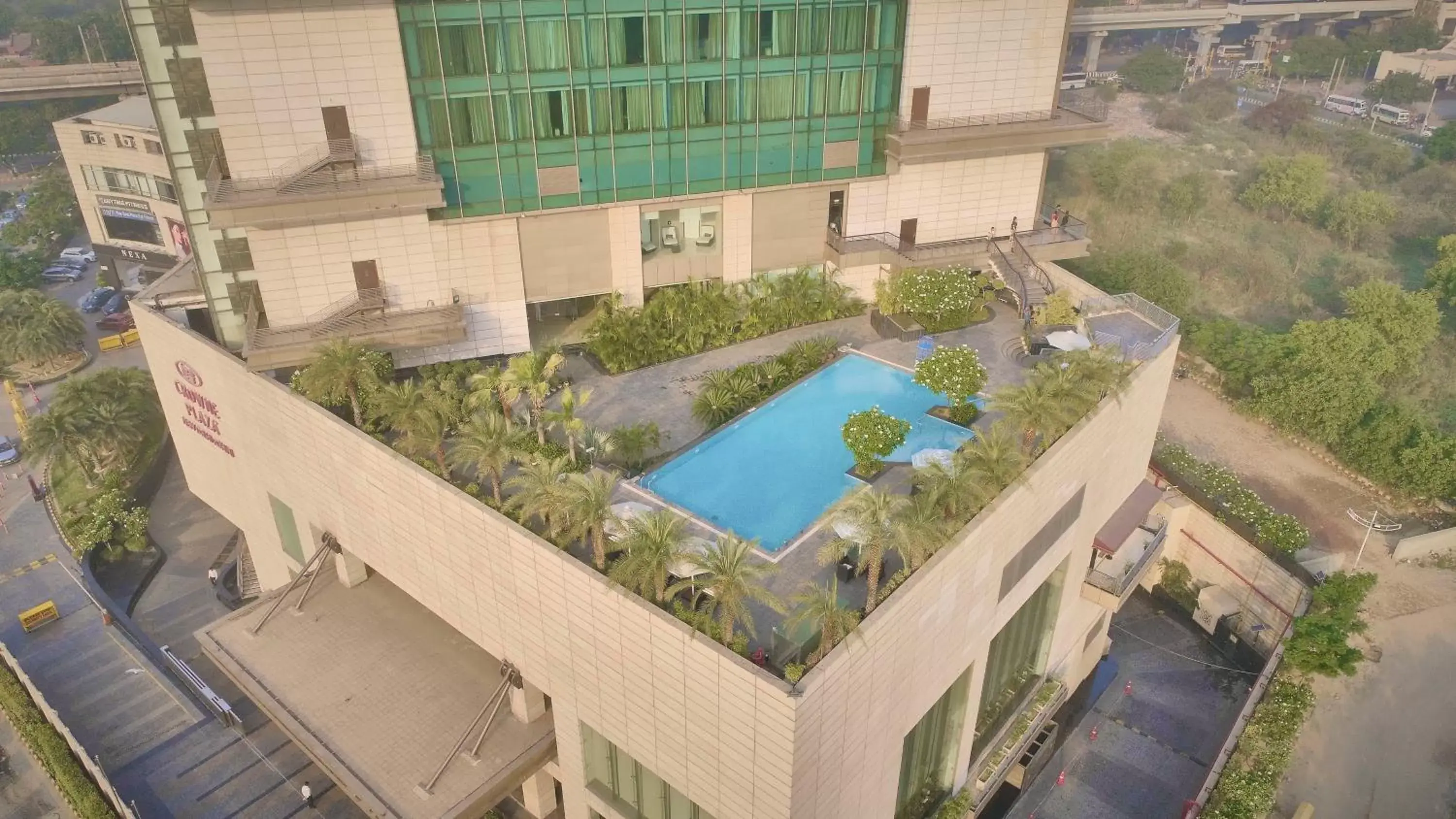 Swimming pool, Bird's-eye View in Crowne Plaza New Delhi Rohini, an IHG Hotel