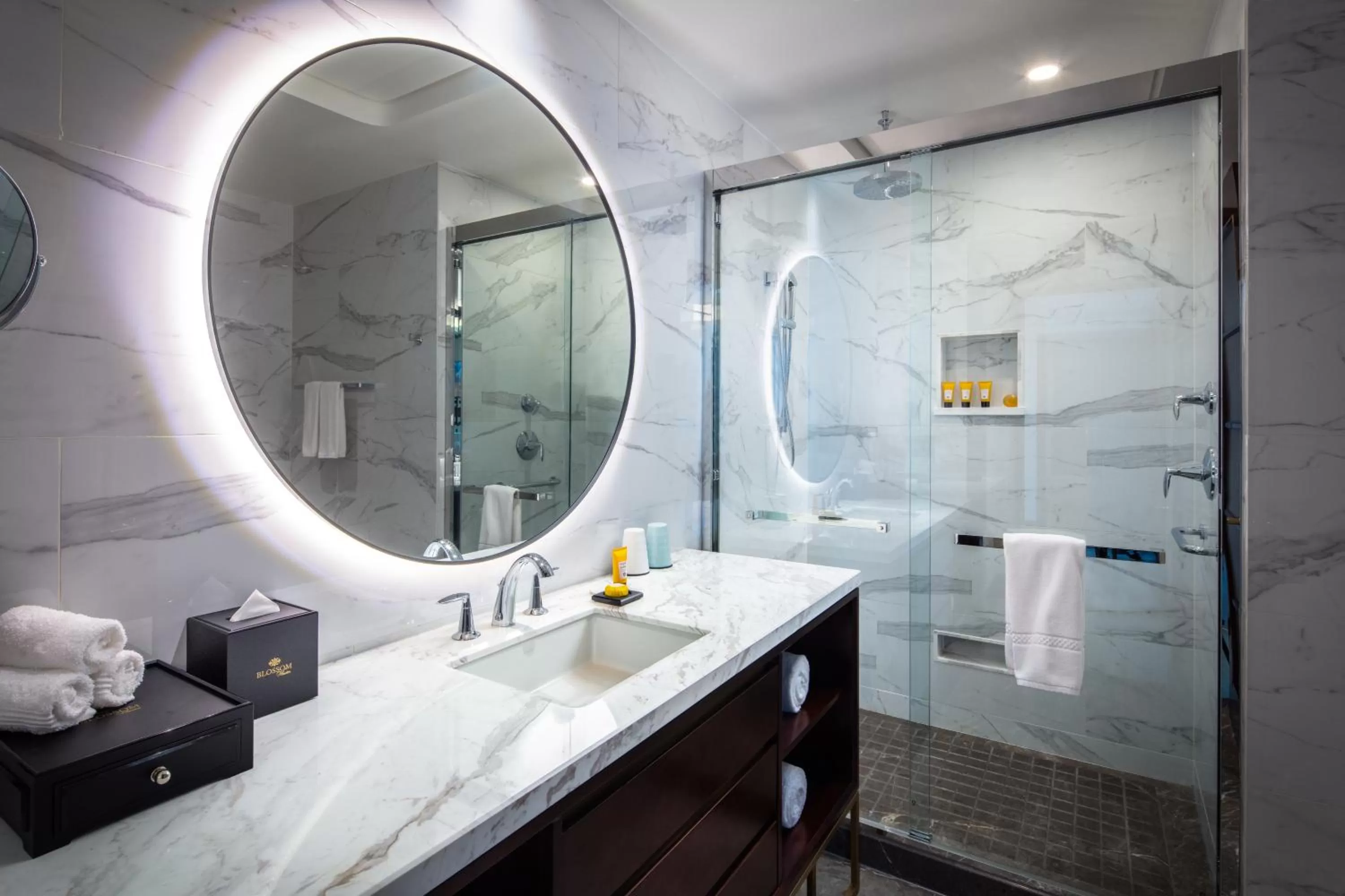 Bathroom in Blossom Hotel Houston, Curio Collection by Hilton