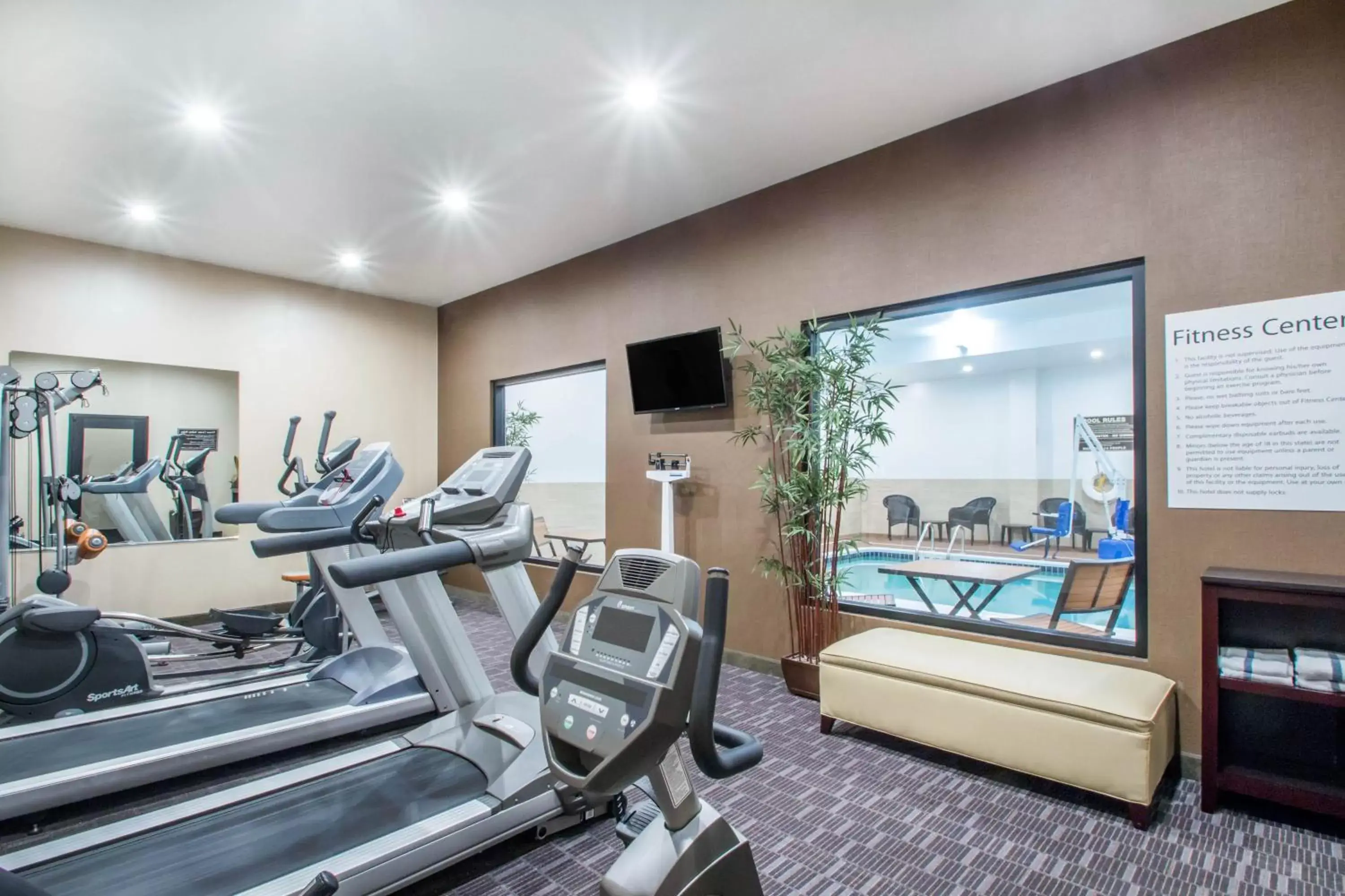 Fitness centre/facilities, Fitness Center/Facilities in Holiday Inn Express & Suites - Albany Airport - Wolf Road, an IHG Hotel