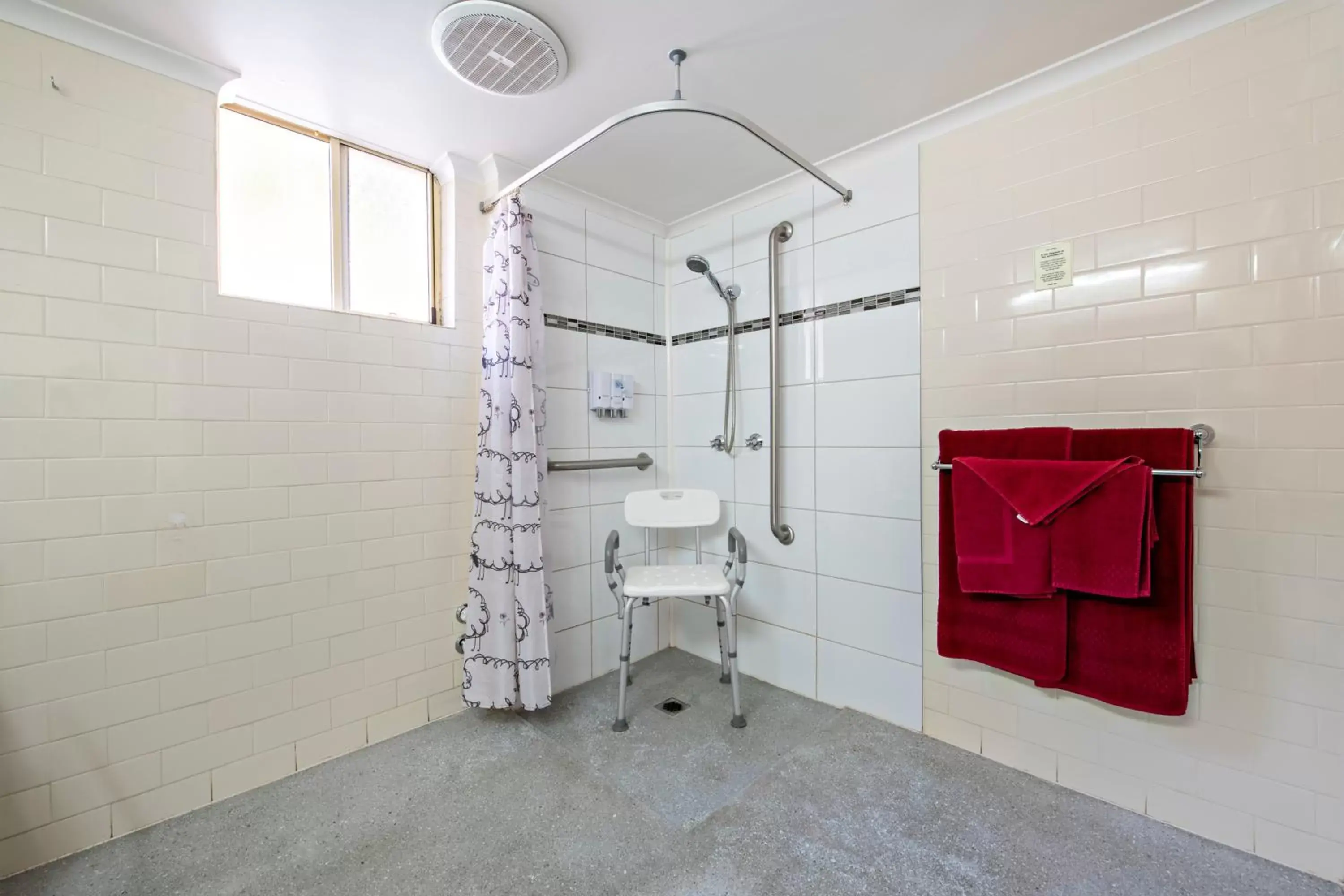 Shower, Bathroom in Shearing Shed Motor Inn