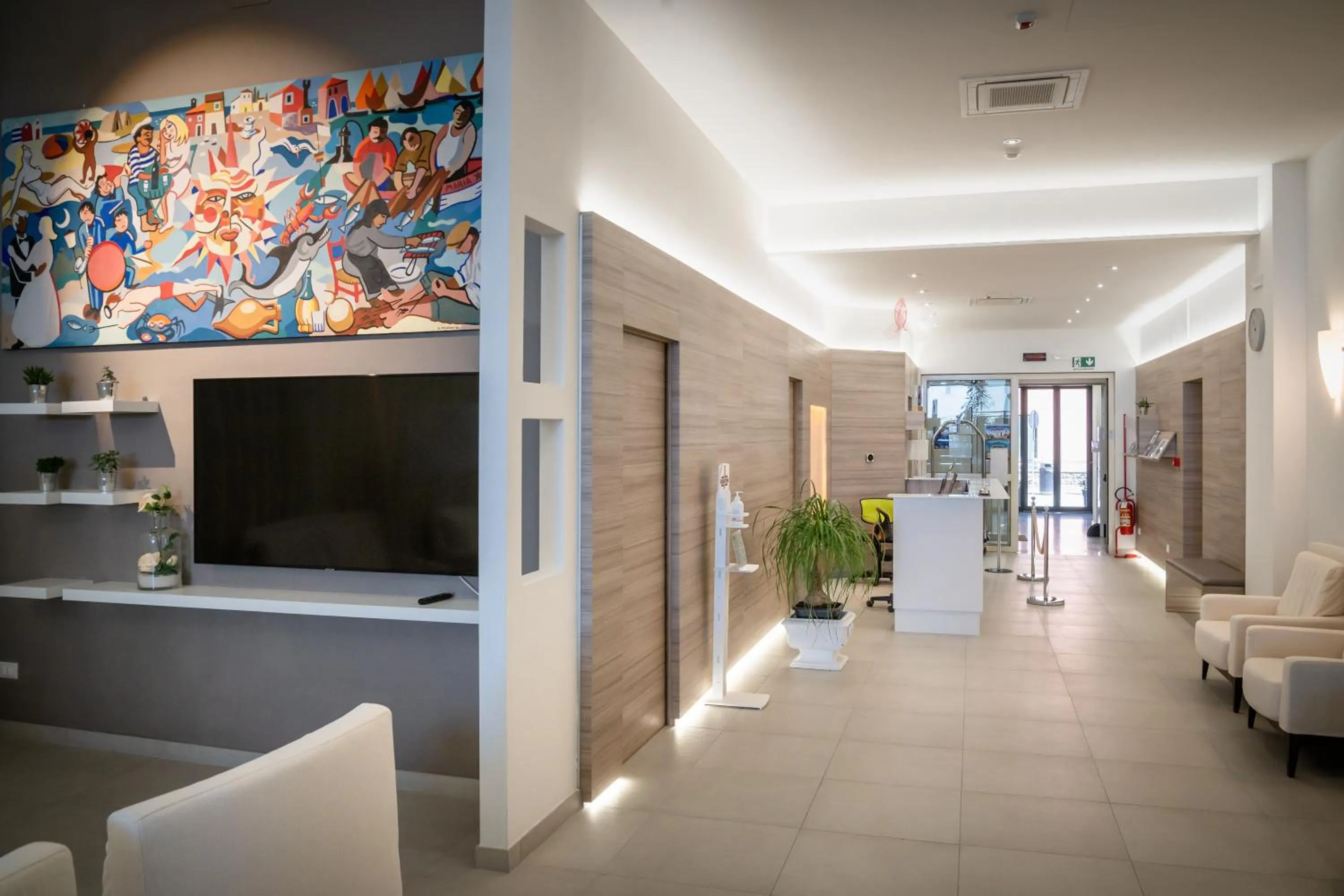 Communal lounge/ TV room in Hotel Marco Polo