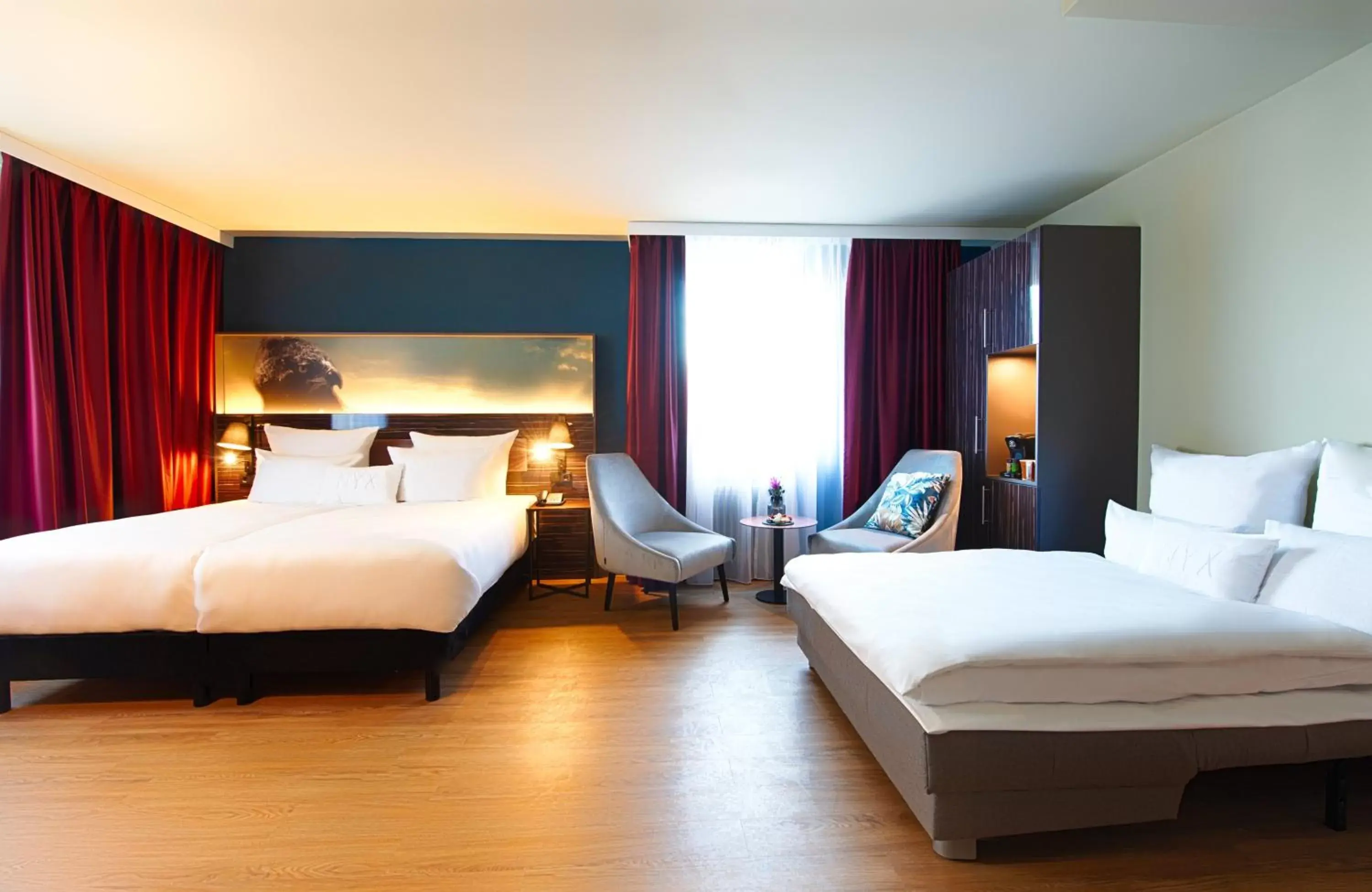 Photo of the whole room, Bed in NYX Hotel Mannheim by Leonardo Hotels