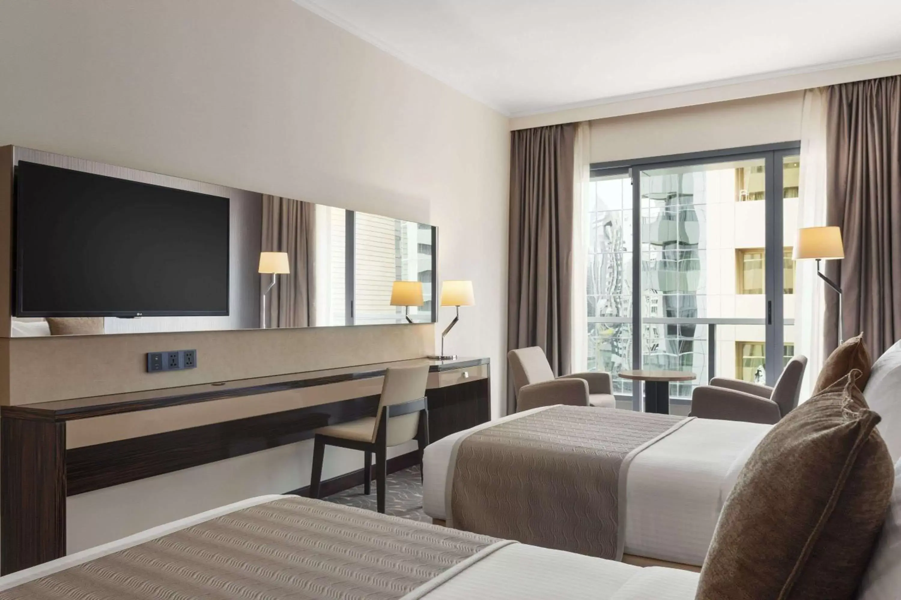 On site, Bed in Hawthorn Suites by Wyndham Abu Dhabi City Center