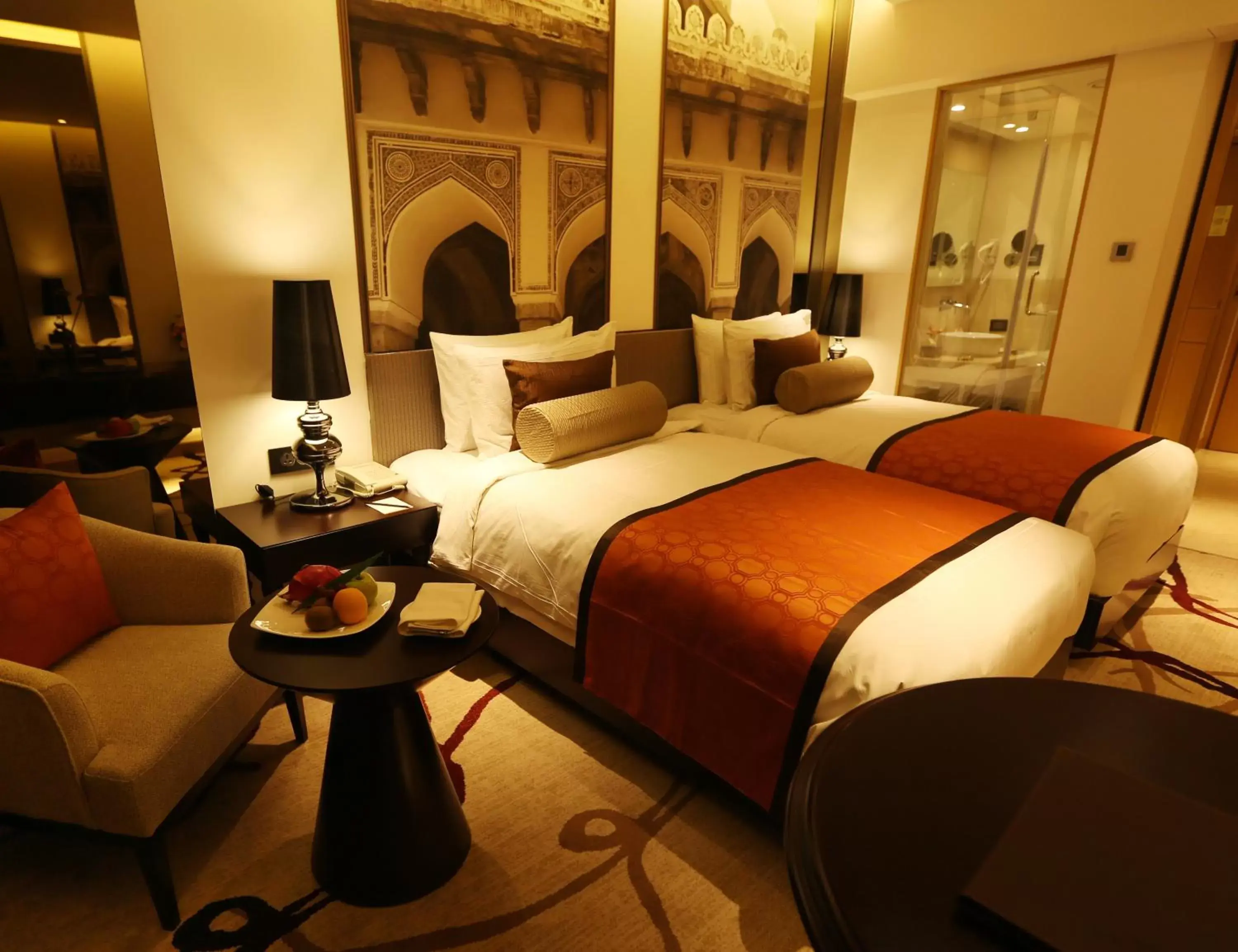 Bed in Pride Plaza Hotel, Aerocity New Delhi