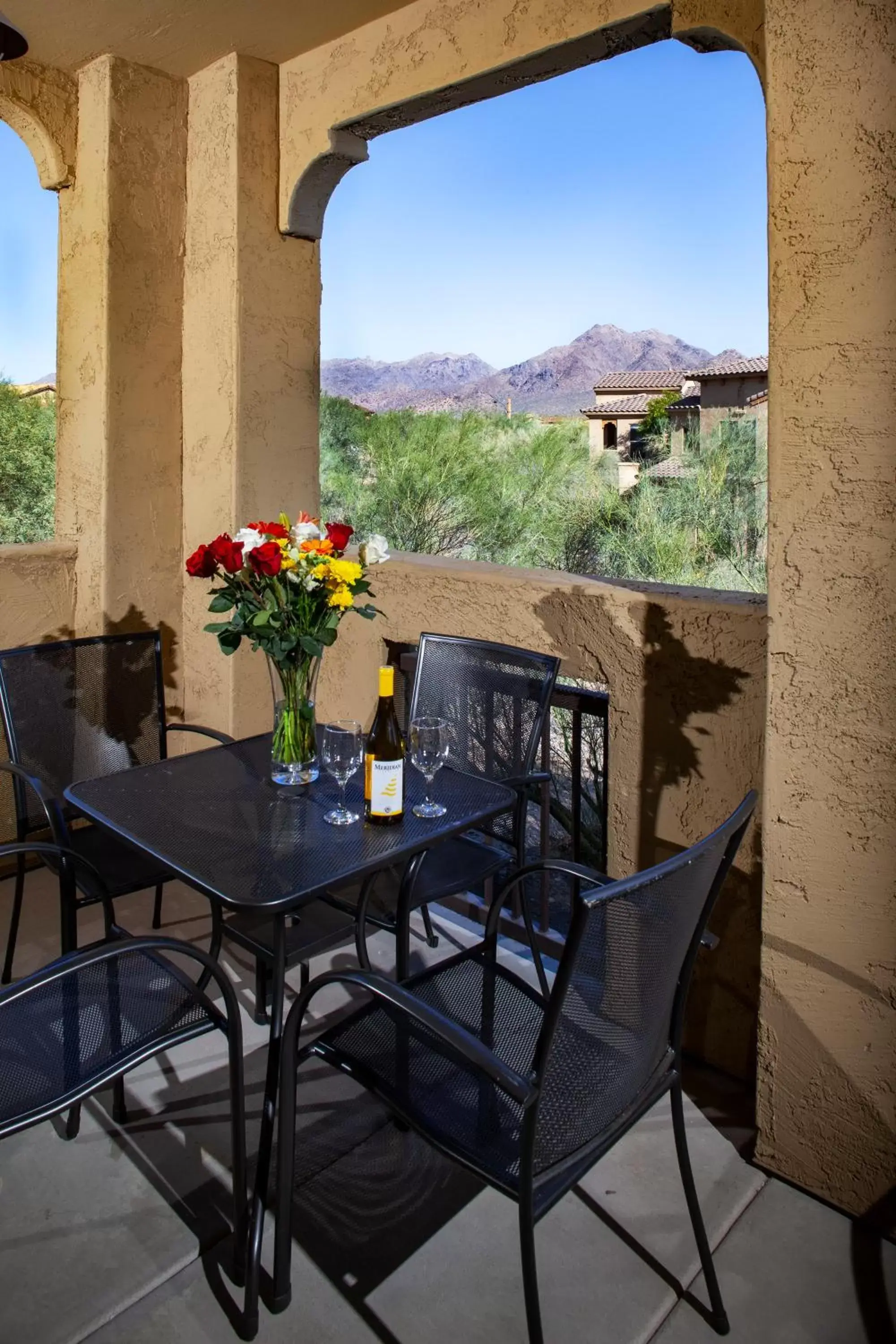 Patio, Mountain View in Luxury Condos by Meridian CondoResorts- Scottsdale