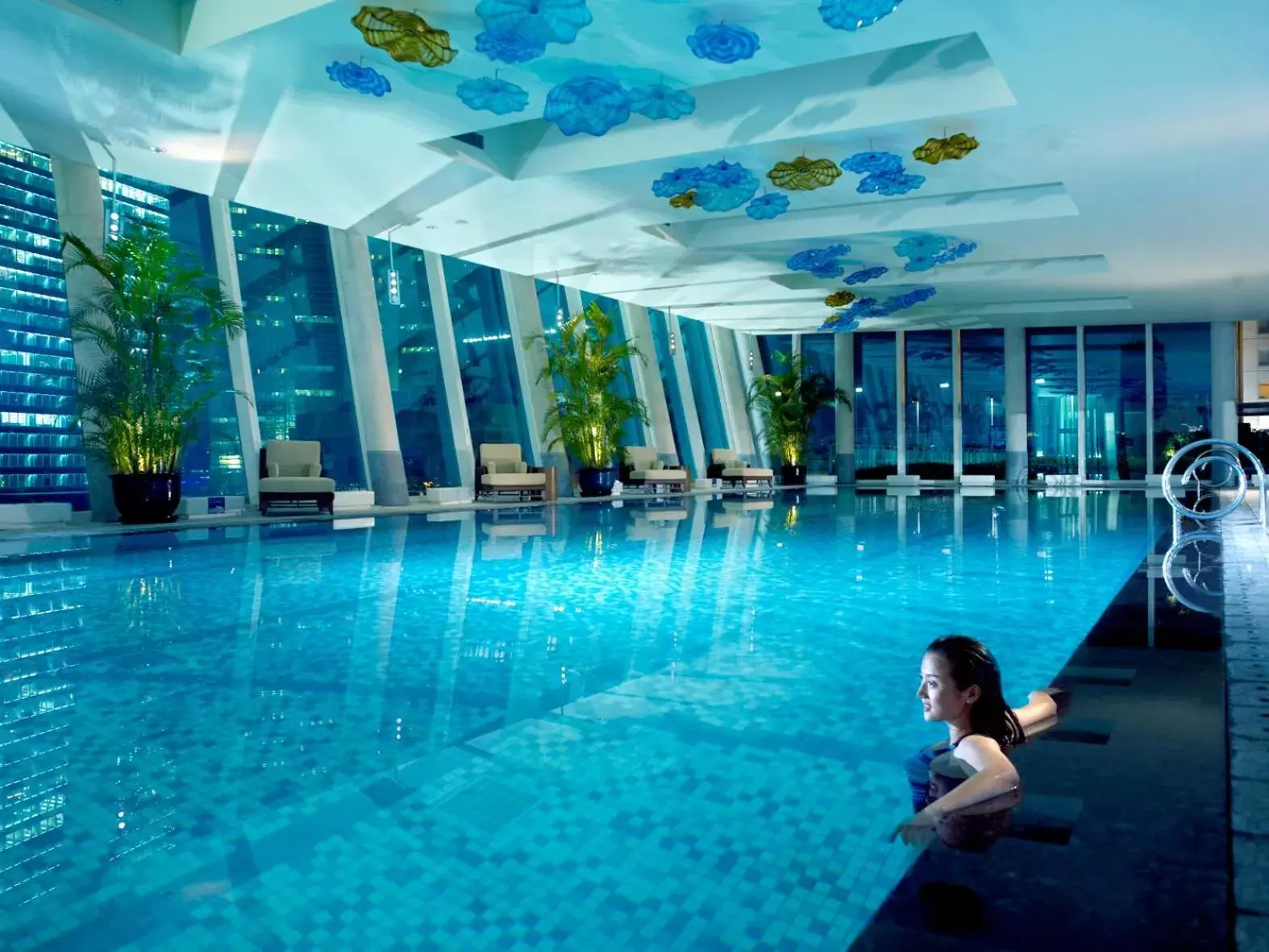 Pool view, Swimming Pool in Pudong Shangri-La, Shanghai