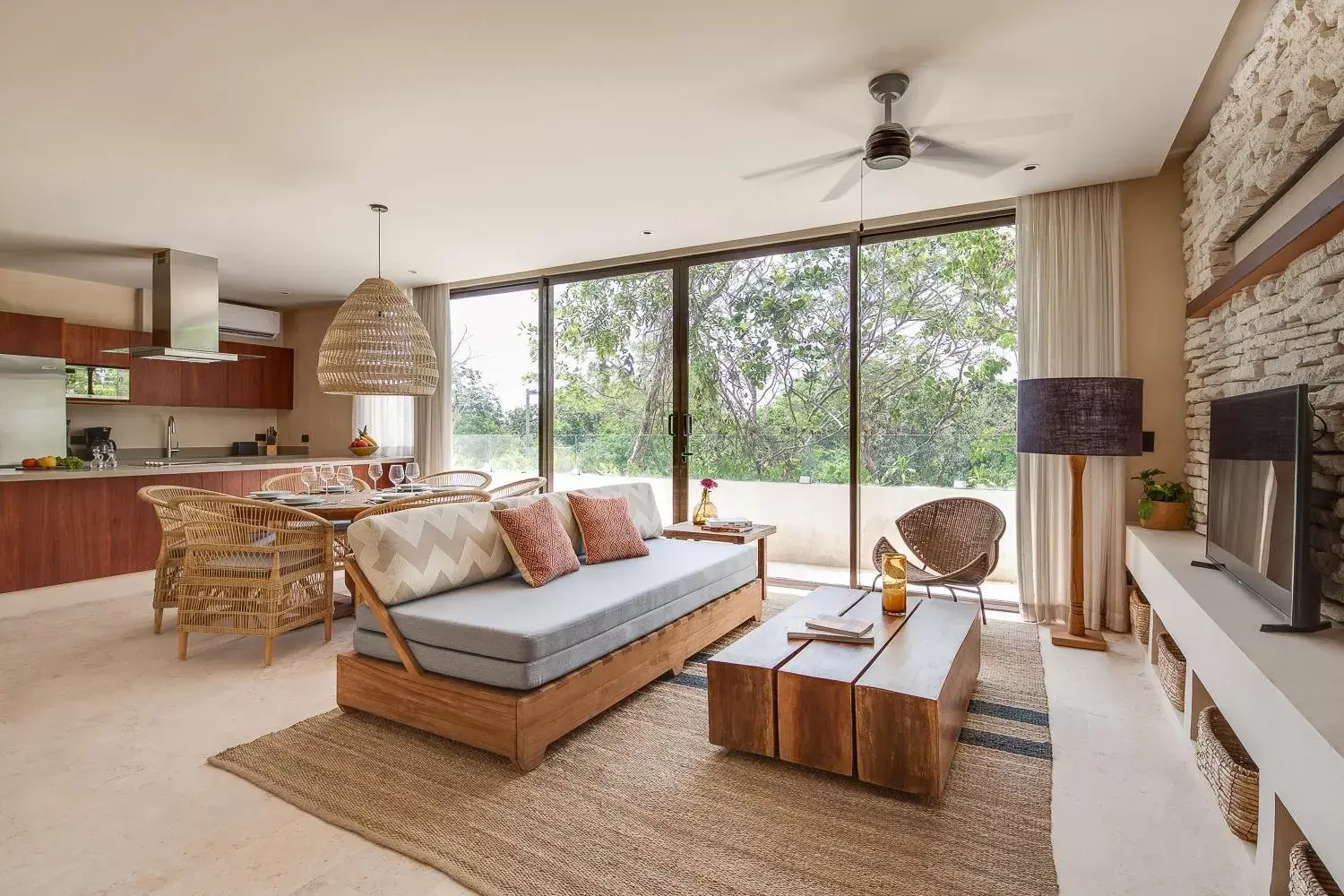 Kitchen or kitchenette, Seating Area in Copal Tulum Hotel