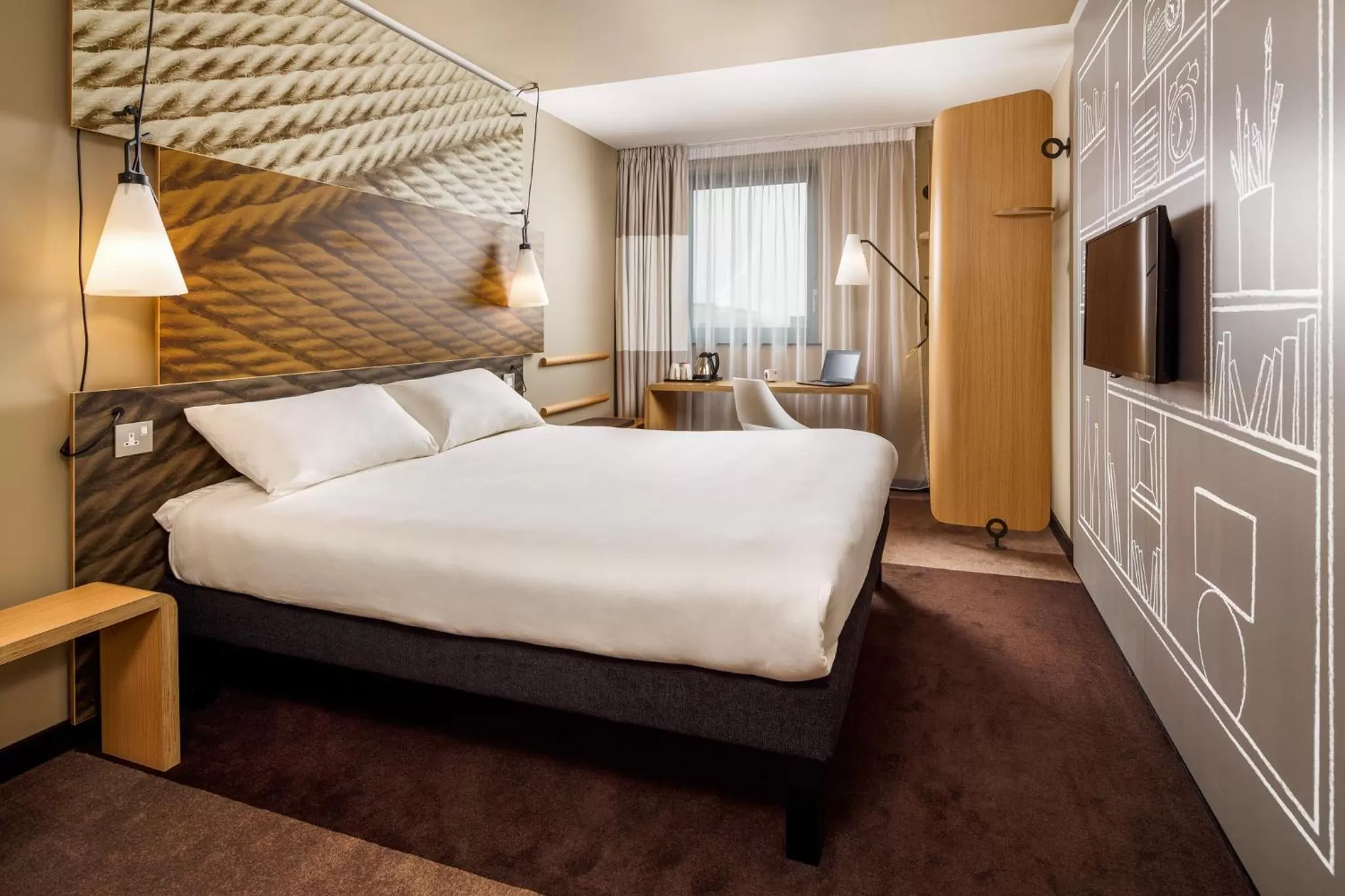 Decorative detail, Bed in ibis London Barking