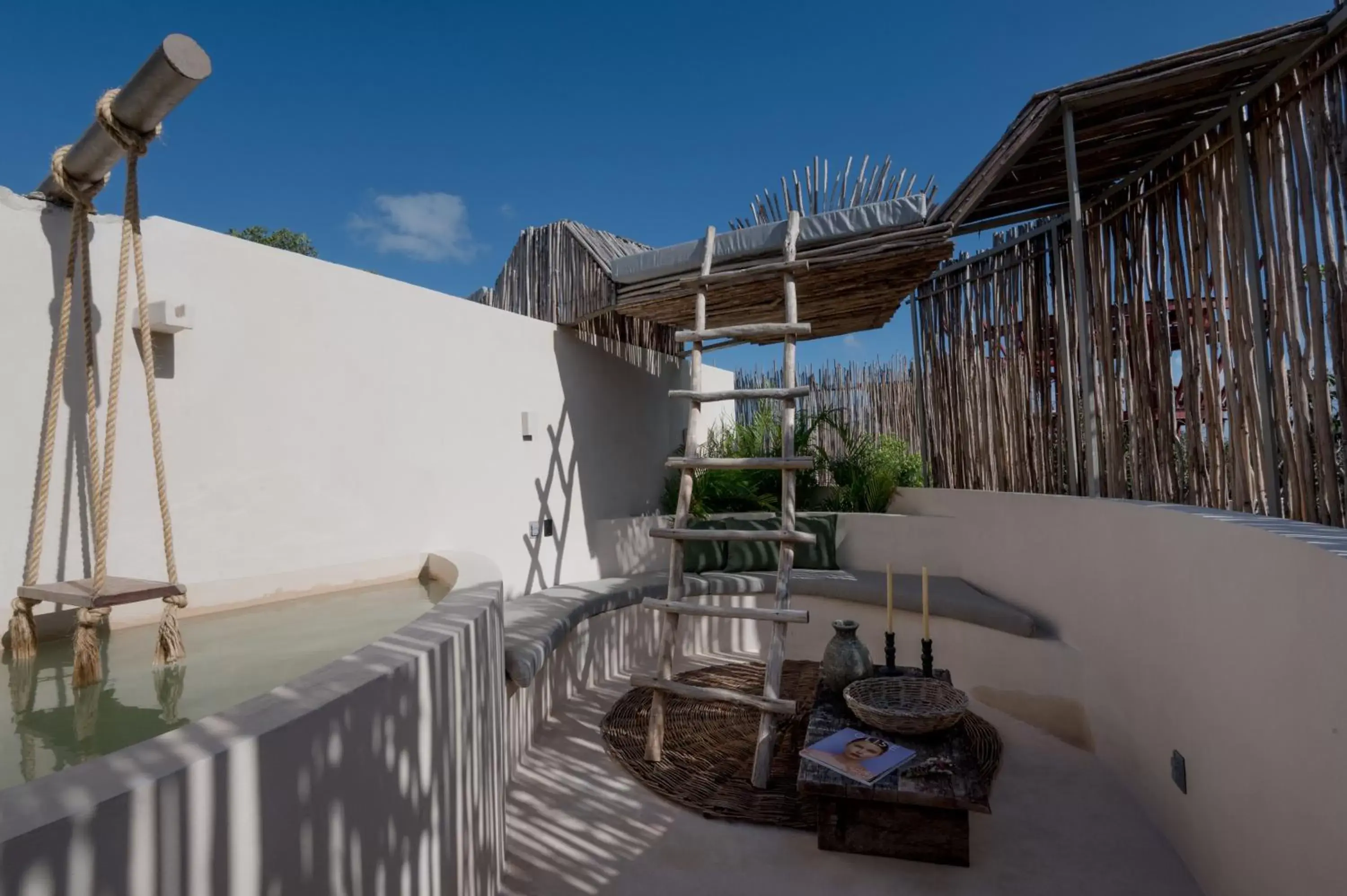 Pool view, Balcony/Terrace in Romantic Rubi Tulum