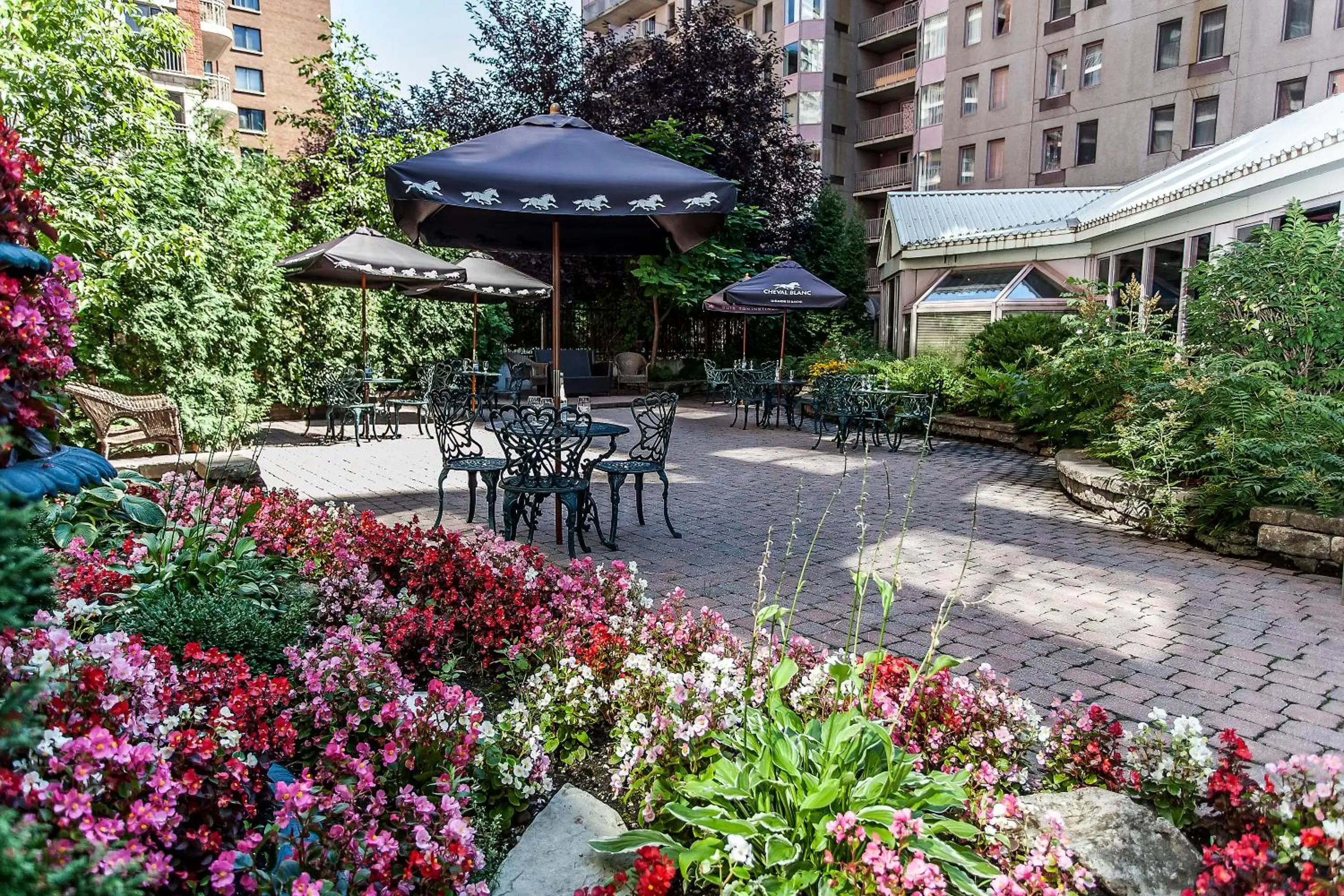 Patio in Le Nouvel Hotel