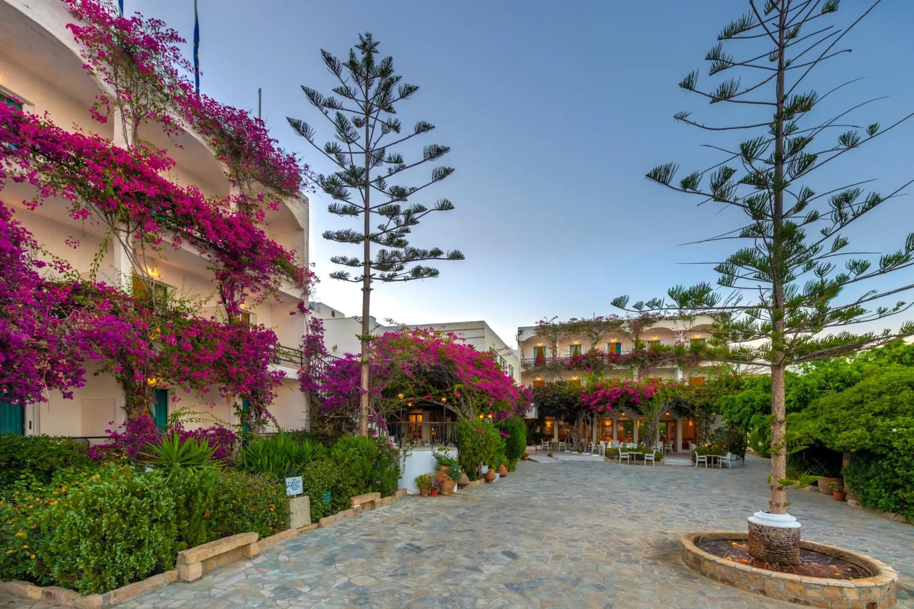 Patio, Property Building in Skala Hotel