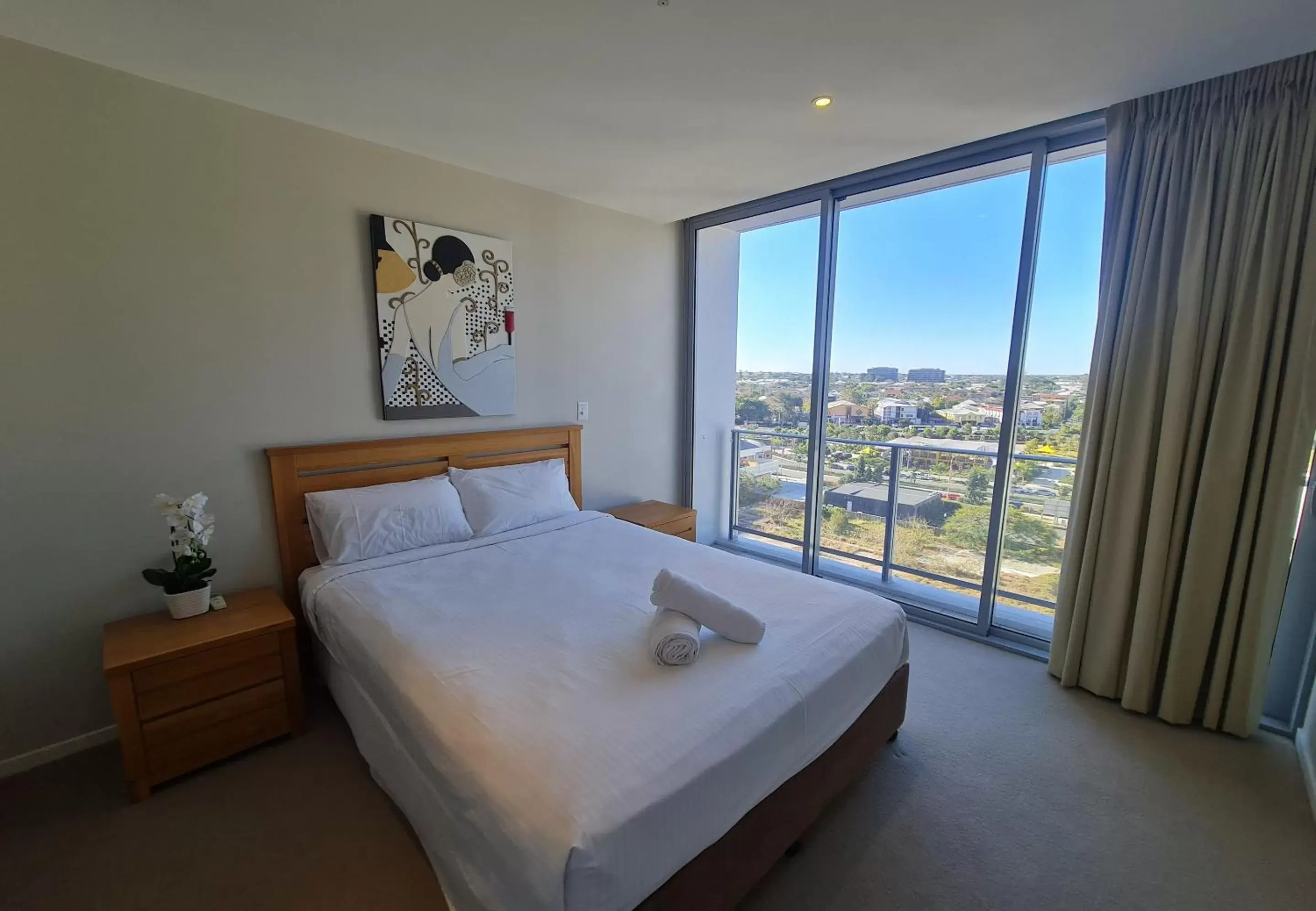 Bed in Link Portside Wharf Apartment Hotel Bed in Link Portside Wharf Apartment Hotel