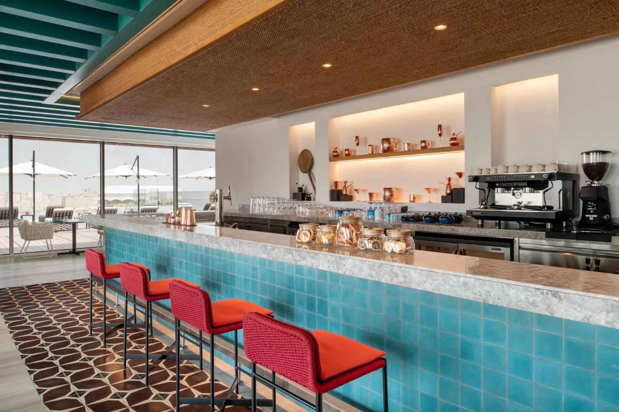 Lounge or bar in Abesq Doha Hotel and Residences, an IHG Hotel