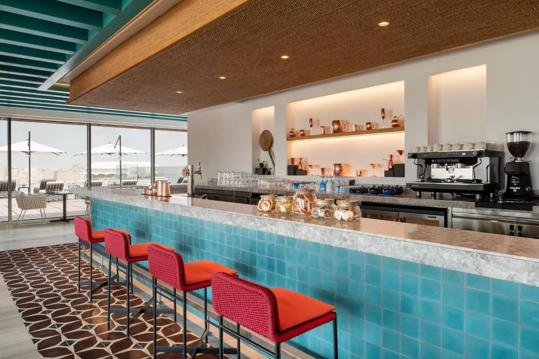 Lounge or bar in Abesq Doha Hotel and Residences, an IHG Hotel Lounge or bar in Abesq Doha Hotel and Residences, an IHG Hotel