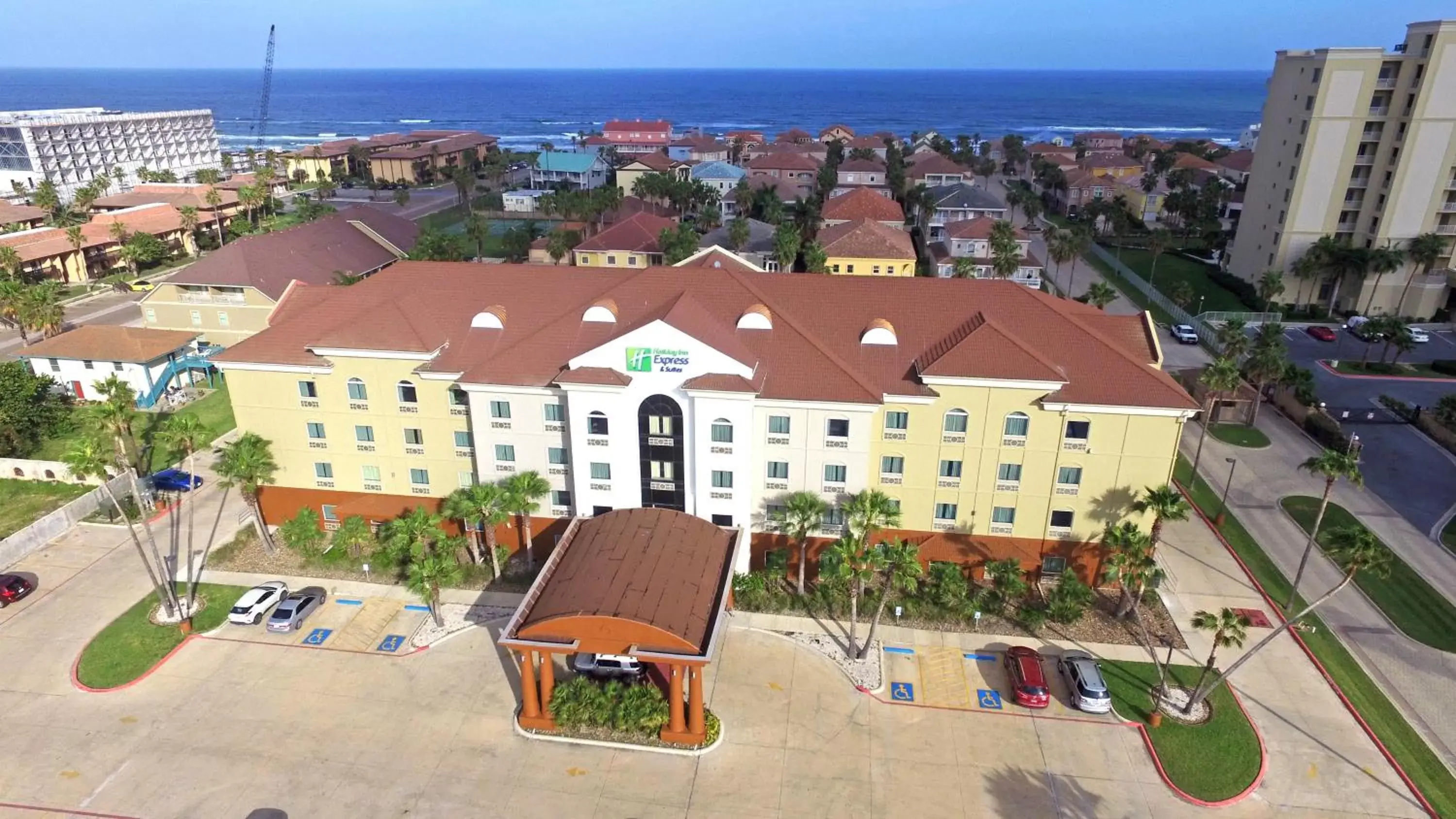 Property building, Bird's-eye View in Holiday Inn Express Hotel and Suites South Padre Island, an IHG Hotel