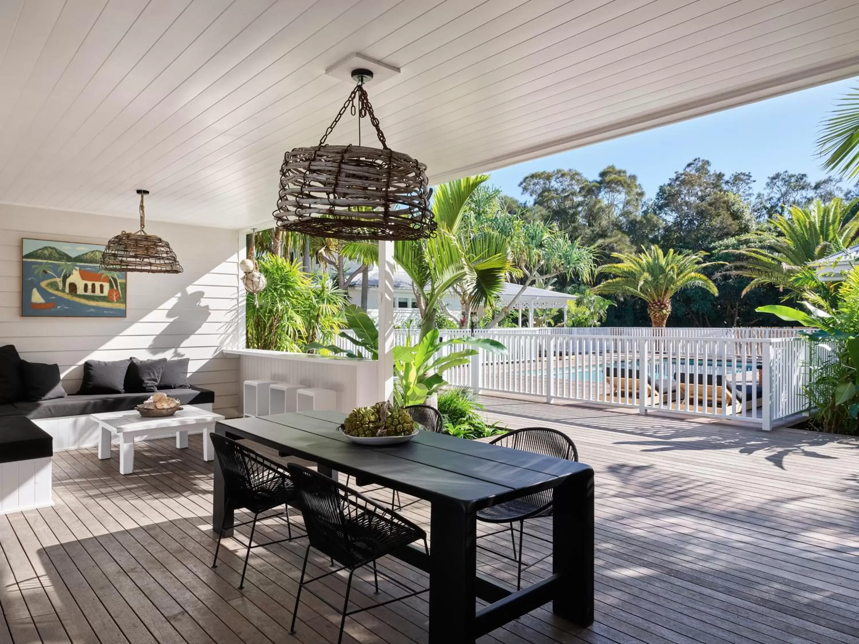 Seating area in Atlantic Byron Bay