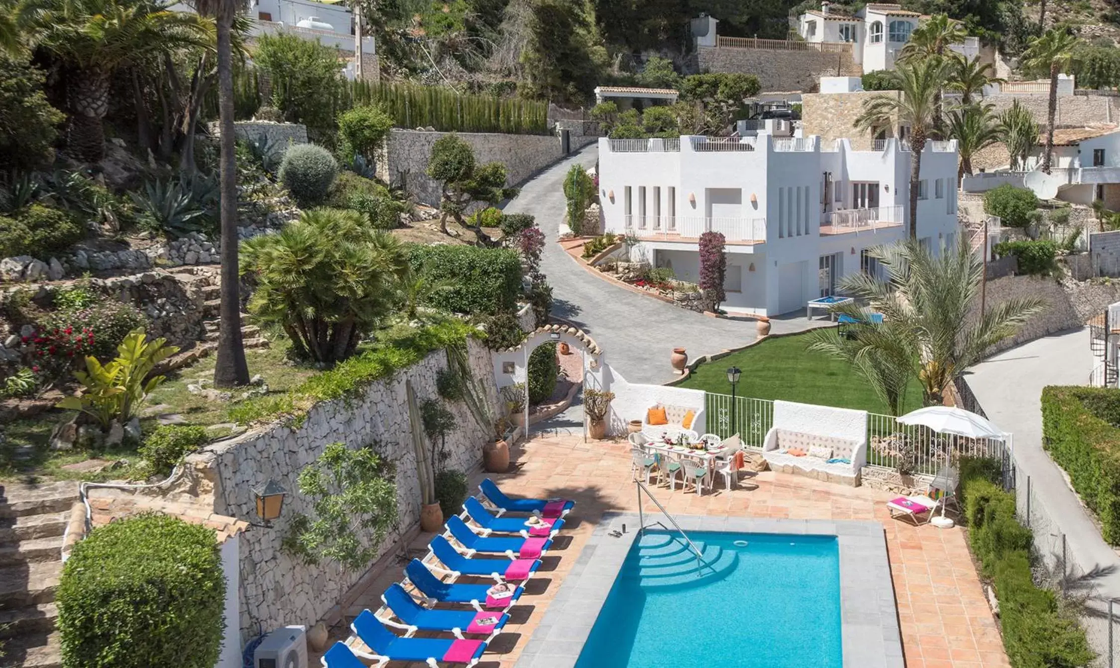 Garden, Pool View in Villa Beniarres Guest House B&B in Moraira