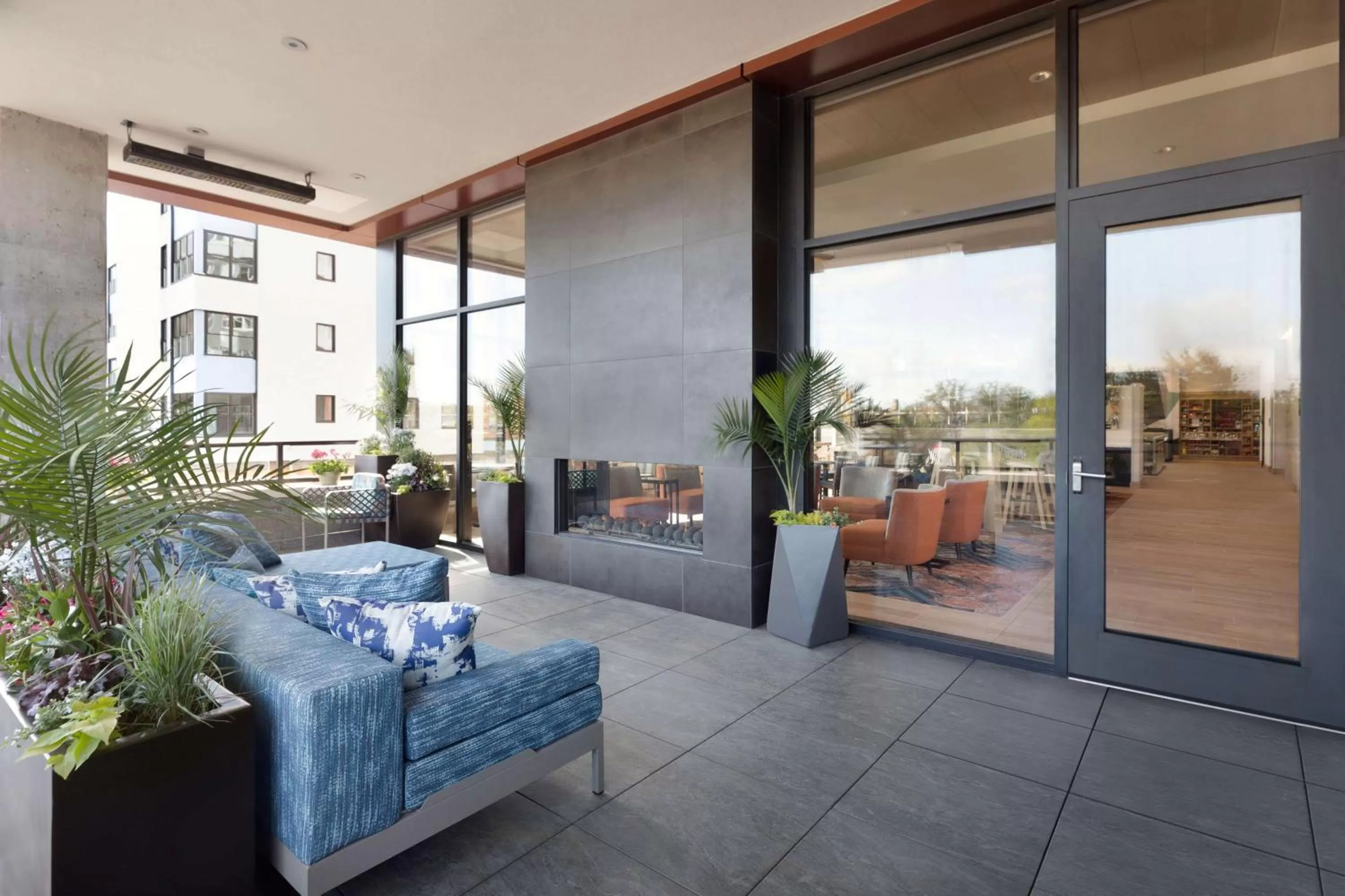 Patio in Hampton Inn & Suites Watertown Boston, Ma