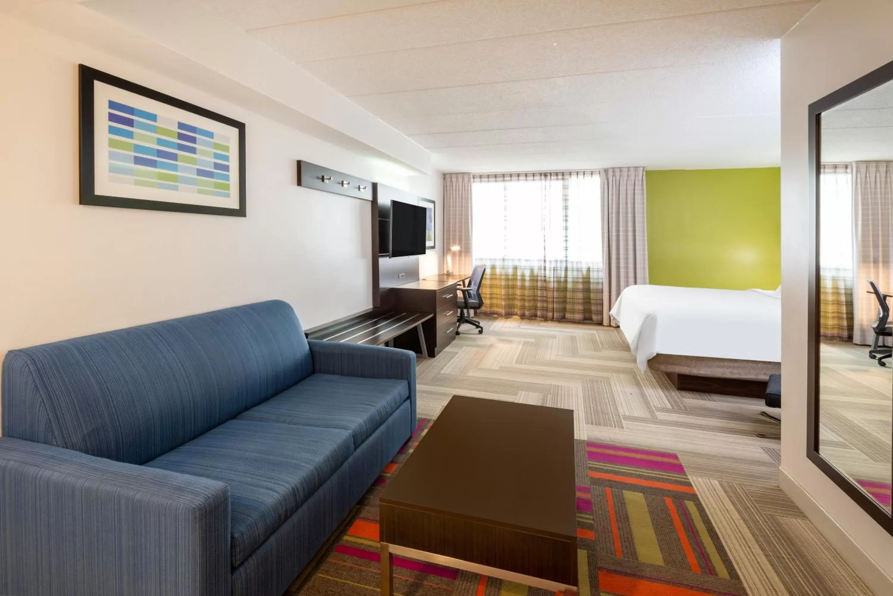 Bed, Seating Area in Holiday Inn Express Philadelphia NE-Bensalem, an IHG Hotel