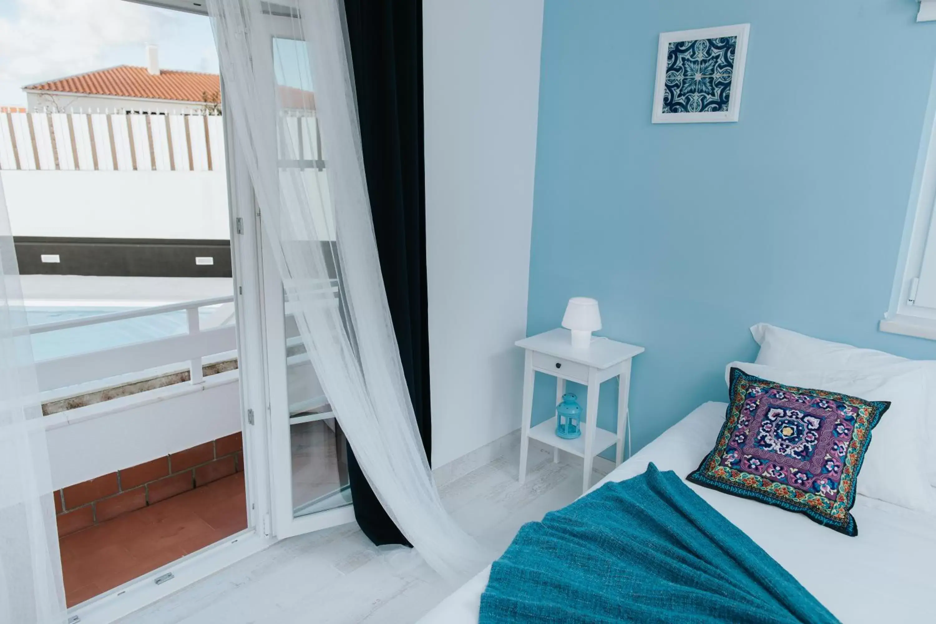 Balcony/Terrace, Bed in Beach House Outeirinho