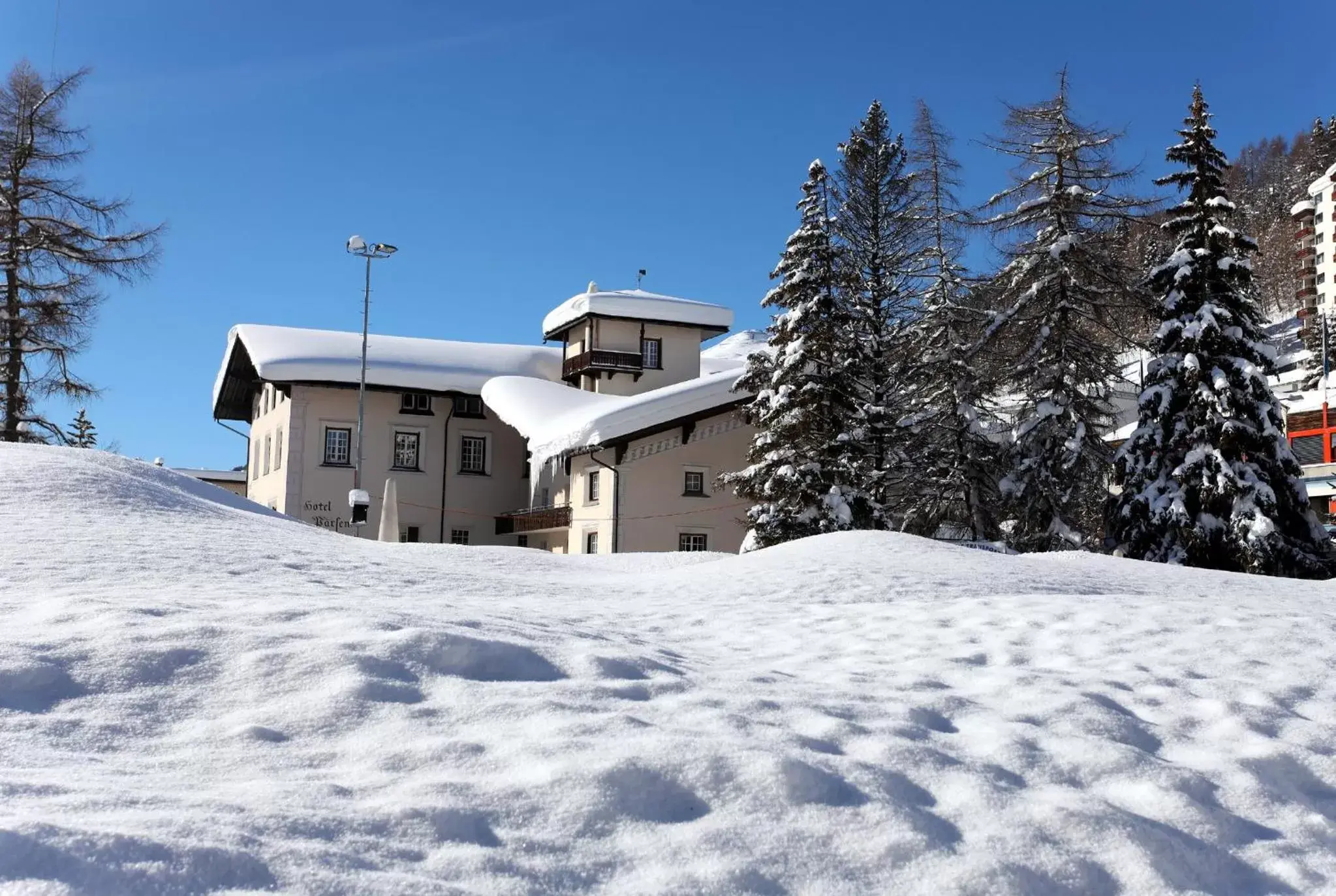 Property building, Winter in Hotel Parsenn