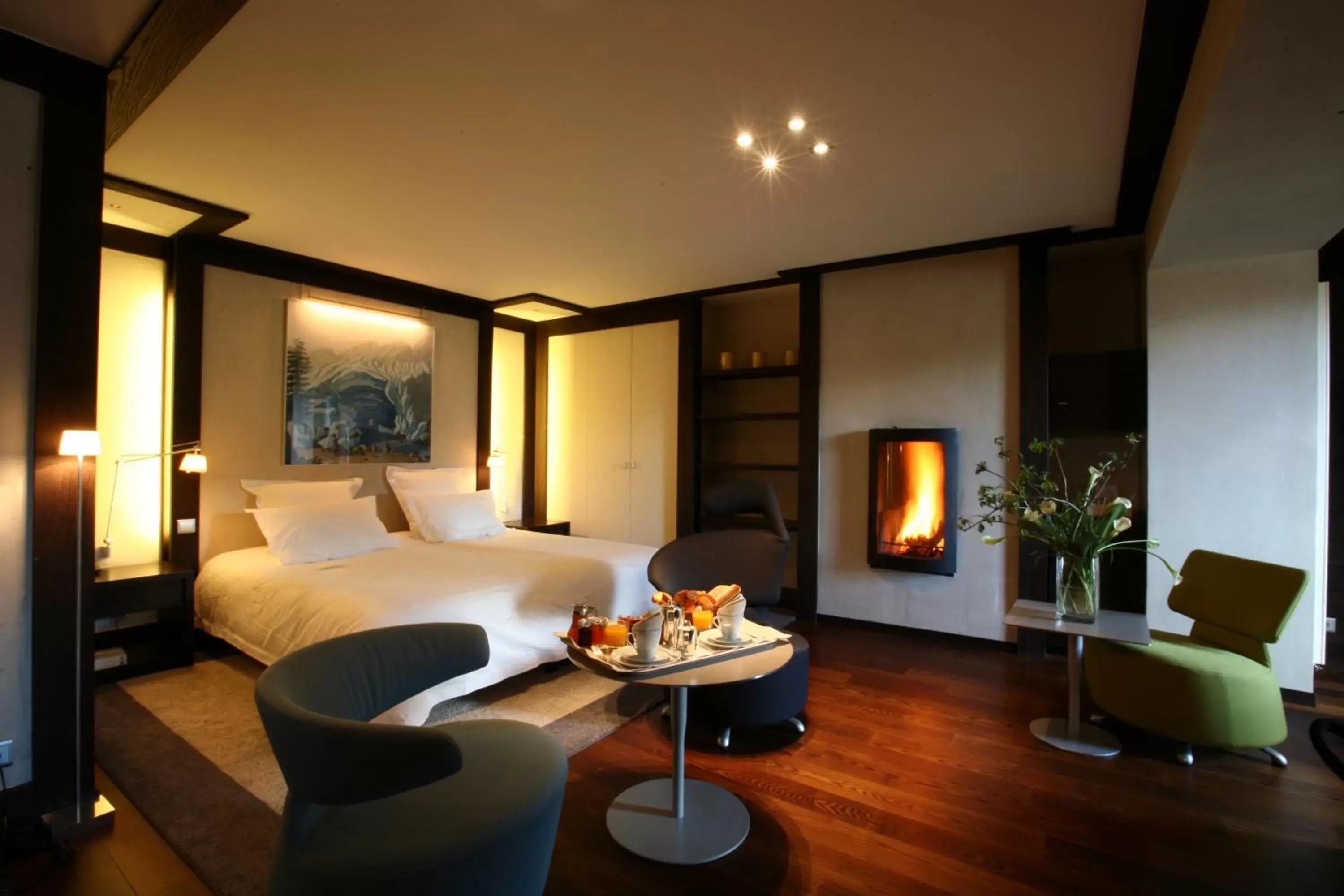 Deluxe Double Room with Fireplace - Albert 1er in Le Hameau Albert 1er - Relais & Châteaux Deluxe Double Room with Fireplace - Albert 1er in Le Hameau Albert 1er - Relais & Châteaux