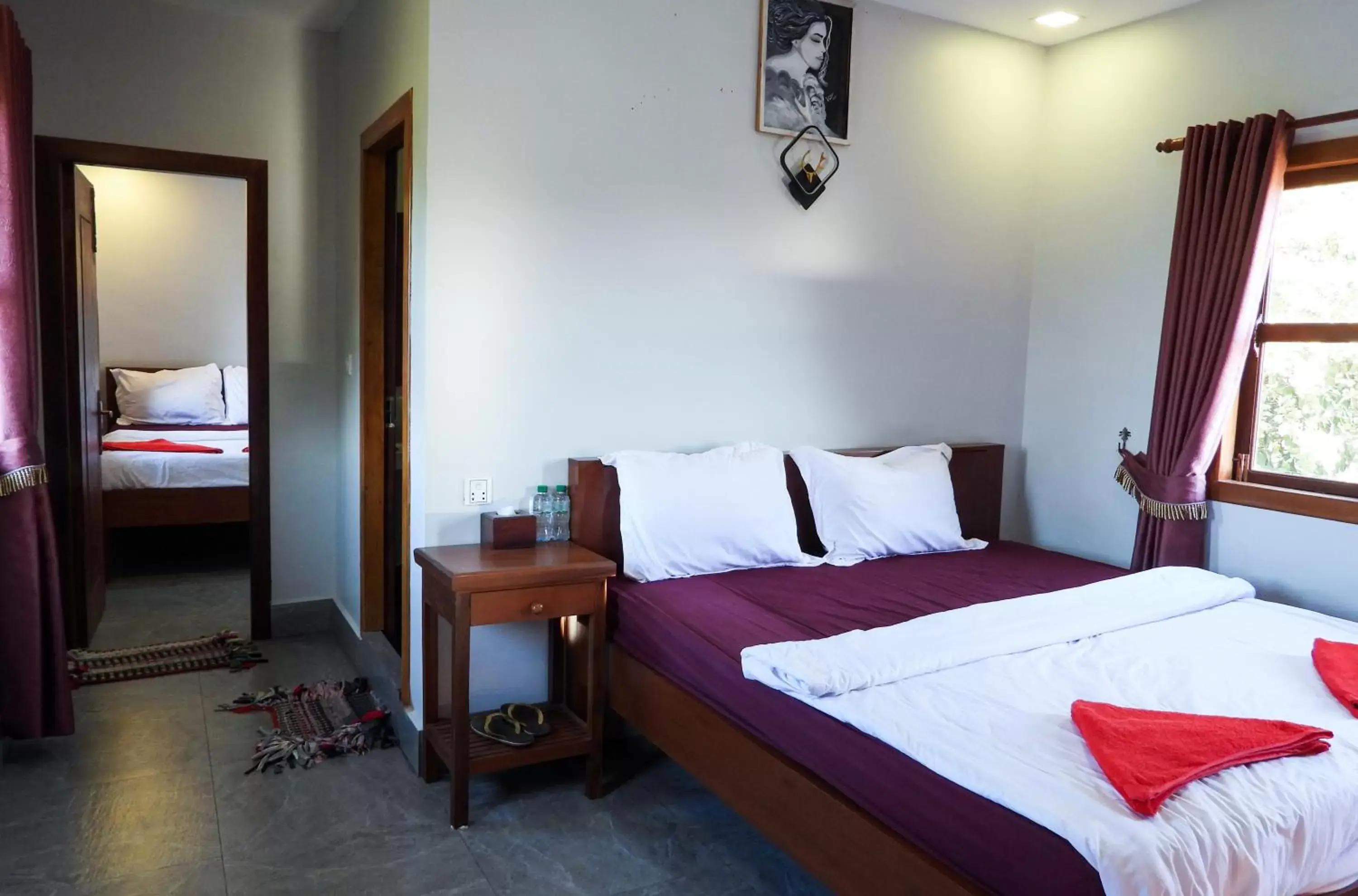 Bedroom, Bed in Bamboo Bungalow