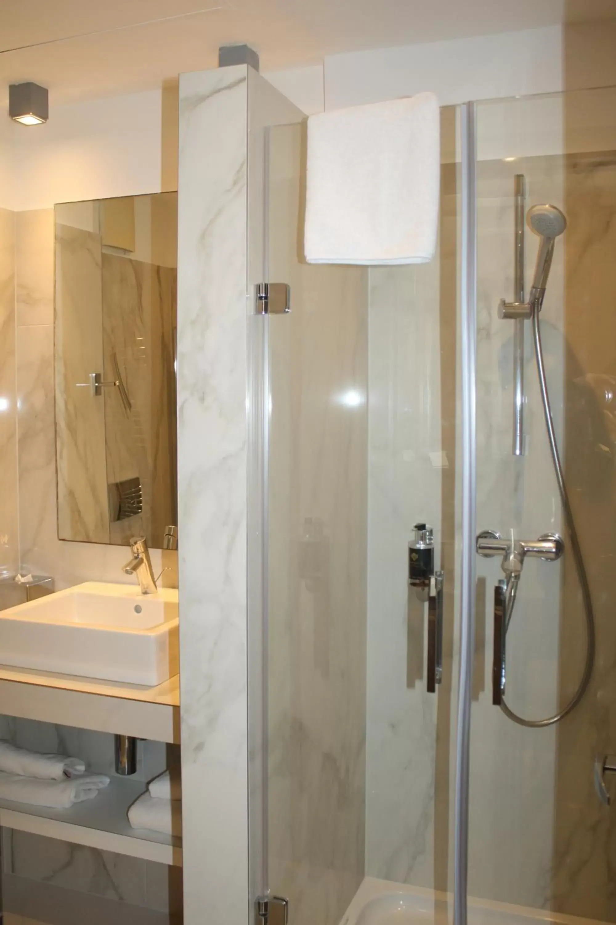 Shower, Bathroom in Continental Hotel Budapest