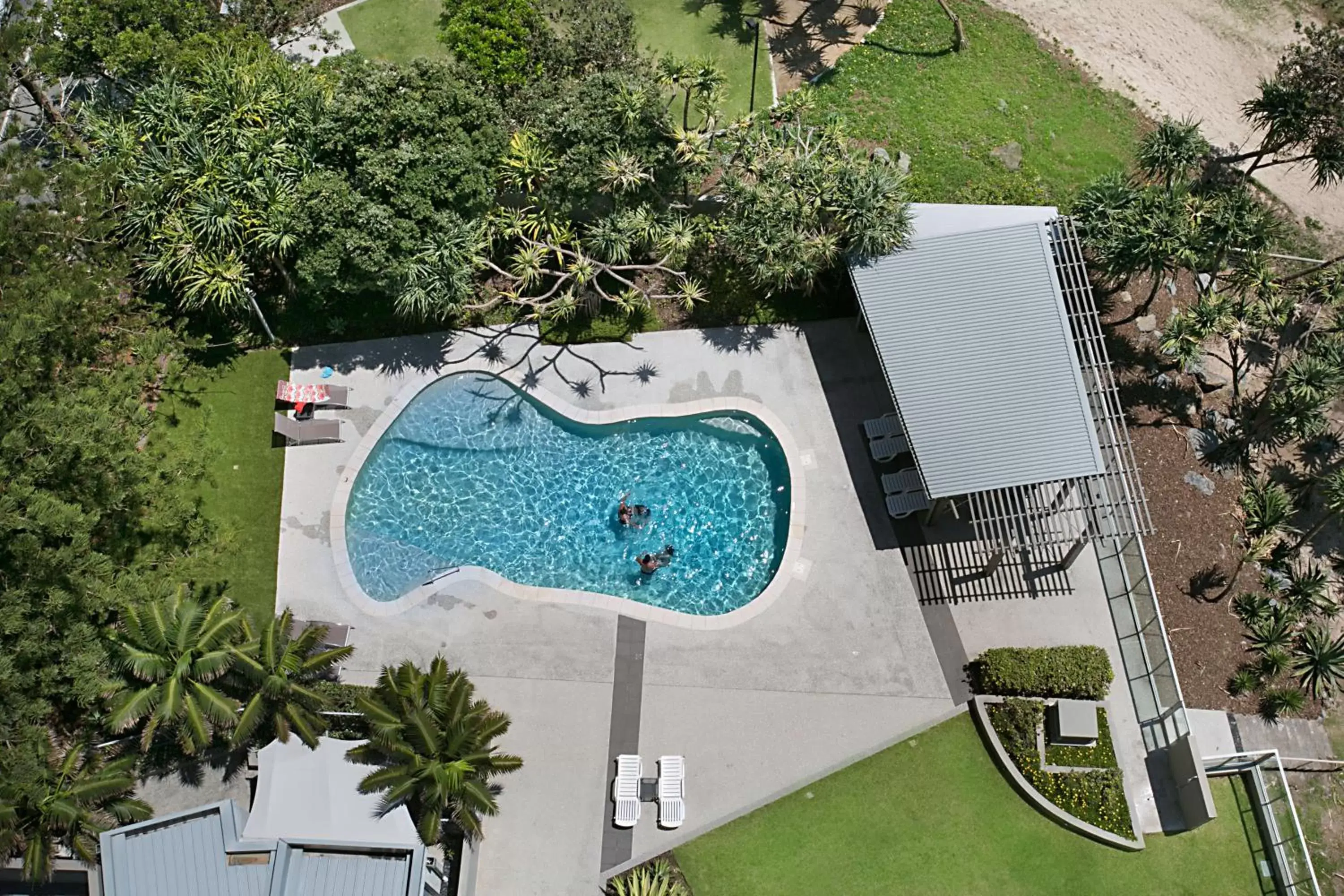 Bird's eye view, Pool View in One The Esplanade Apartments on Surfers Paradise